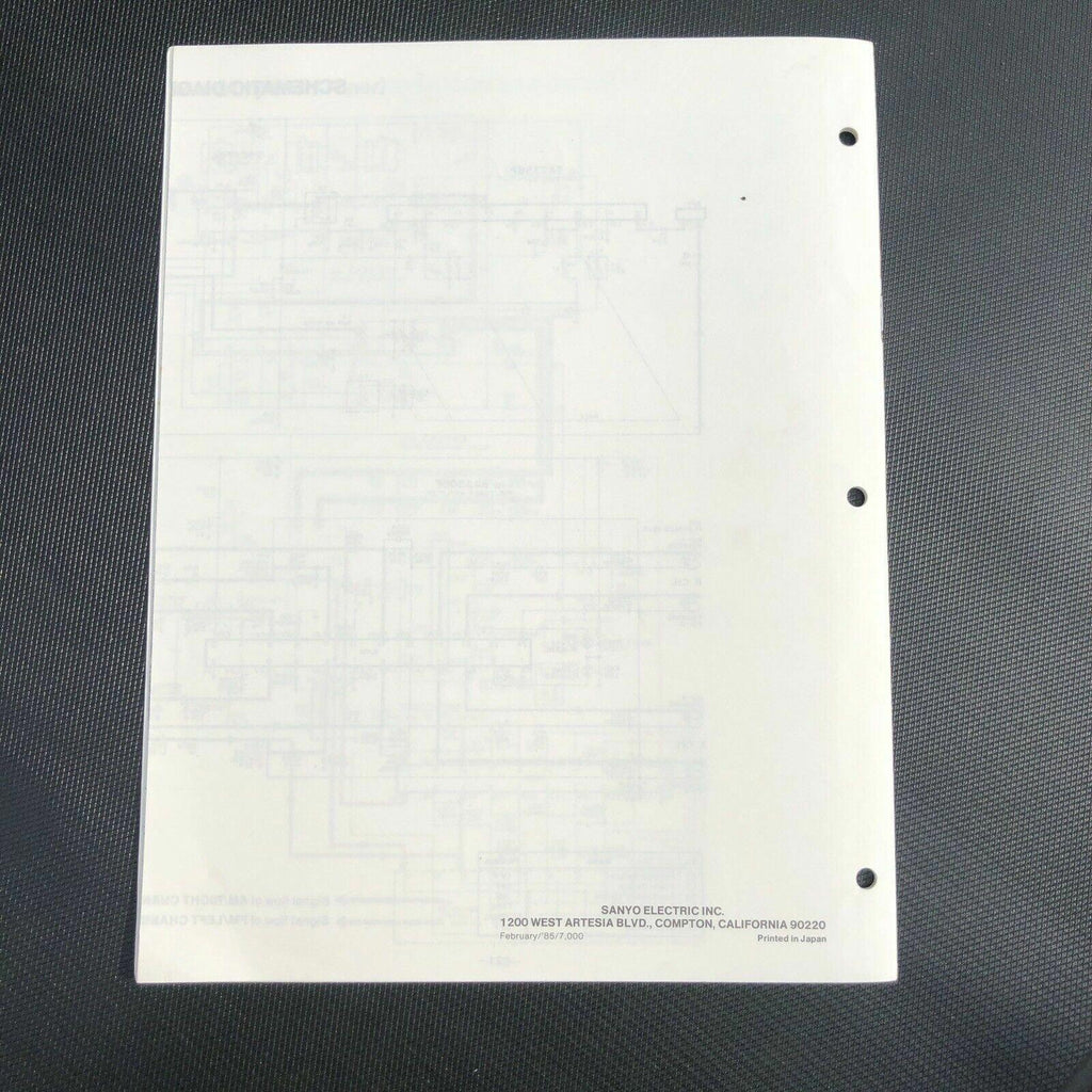 Sanyo M GR80 Stereo Radio Cassette Player Service Manual