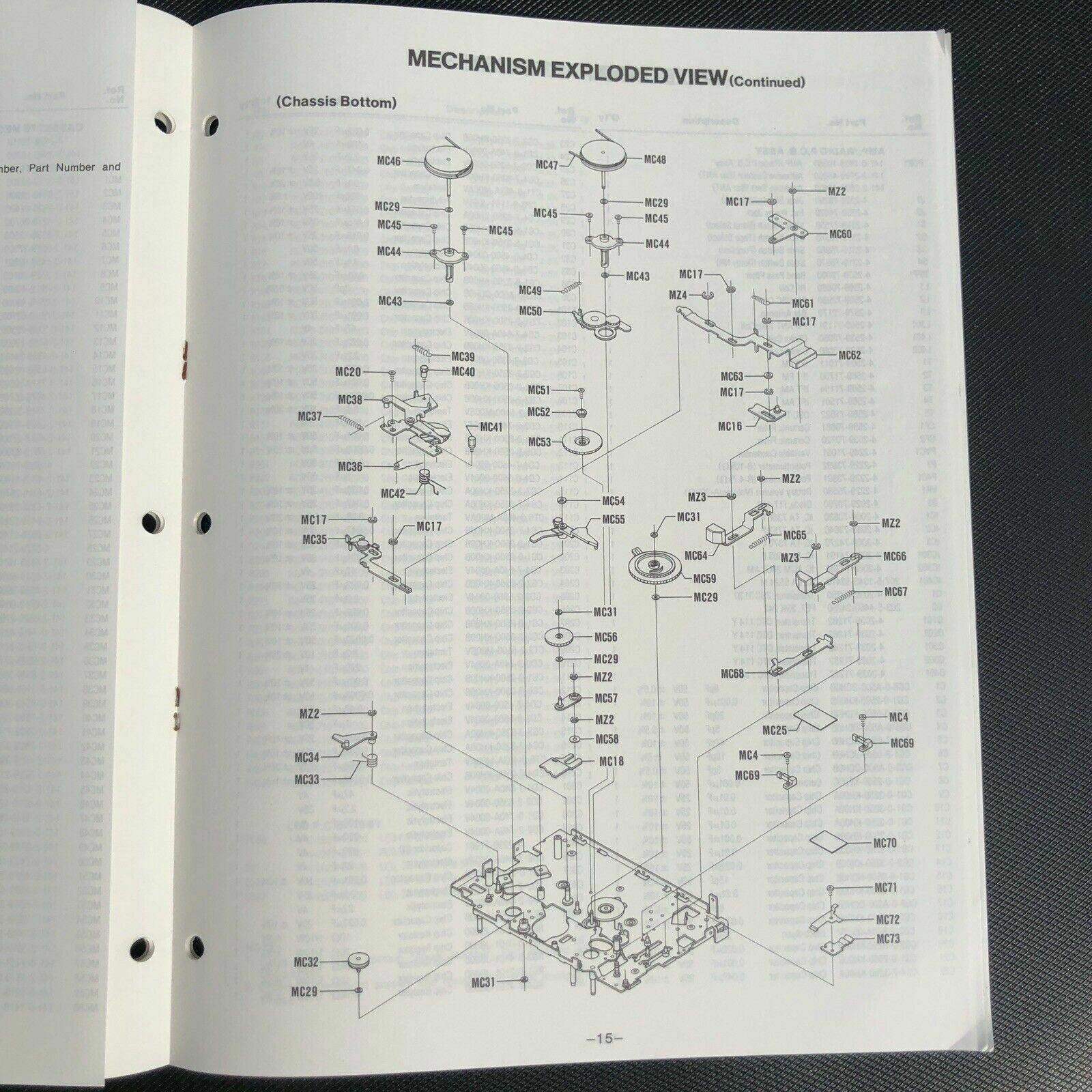 Sanyo M GR99 Stereo Radio Cassette Player Service Manual