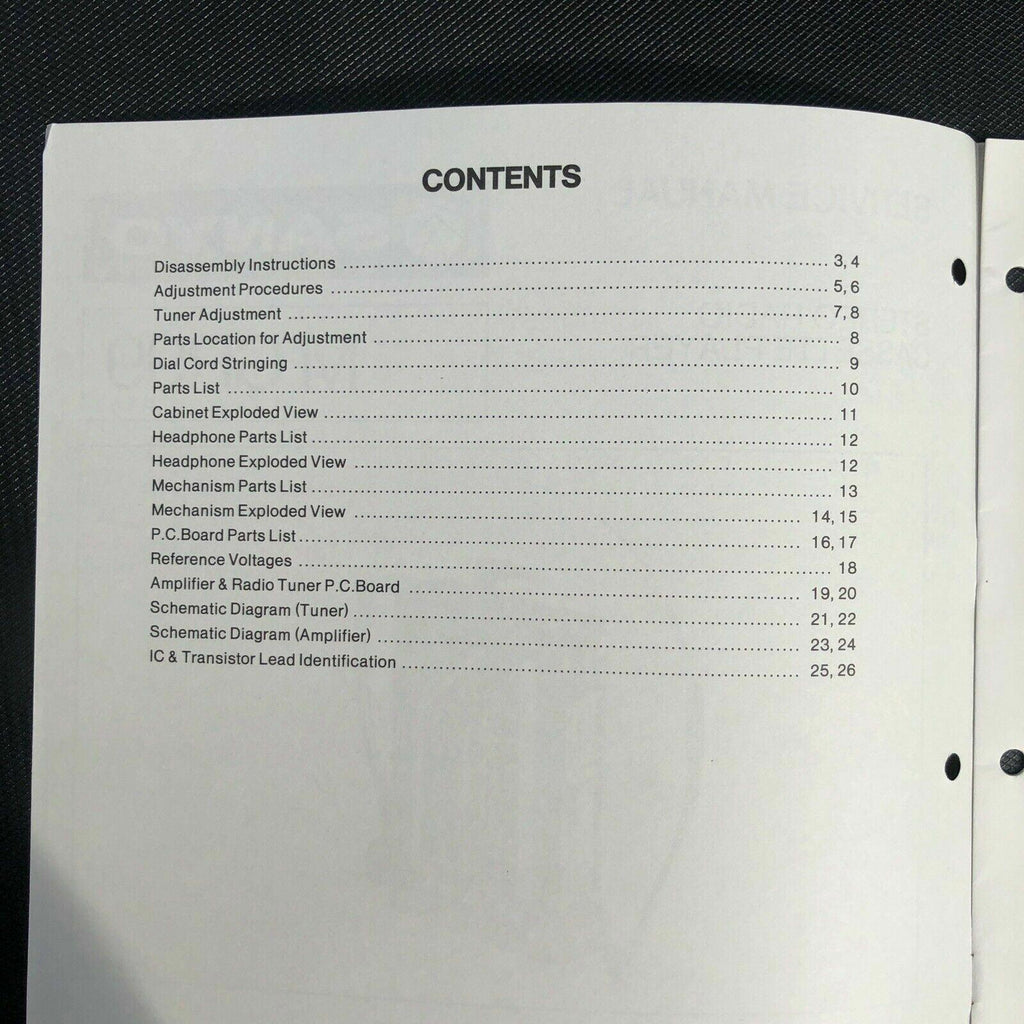 Sanyo M GR99 Stereo Radio Cassette Player Service Manual