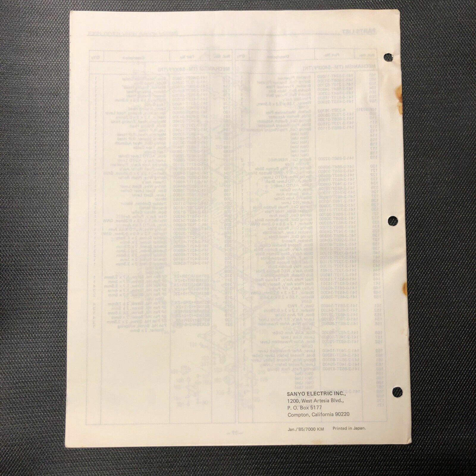 Sanyo M - S510 MS510 service manual original repair book stereo boombox radio