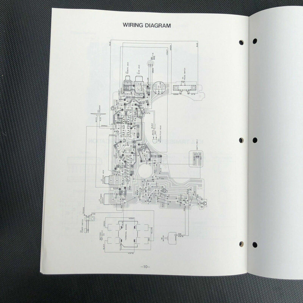 Sanyo M1001 Mini Cassette Recorder Service Manual