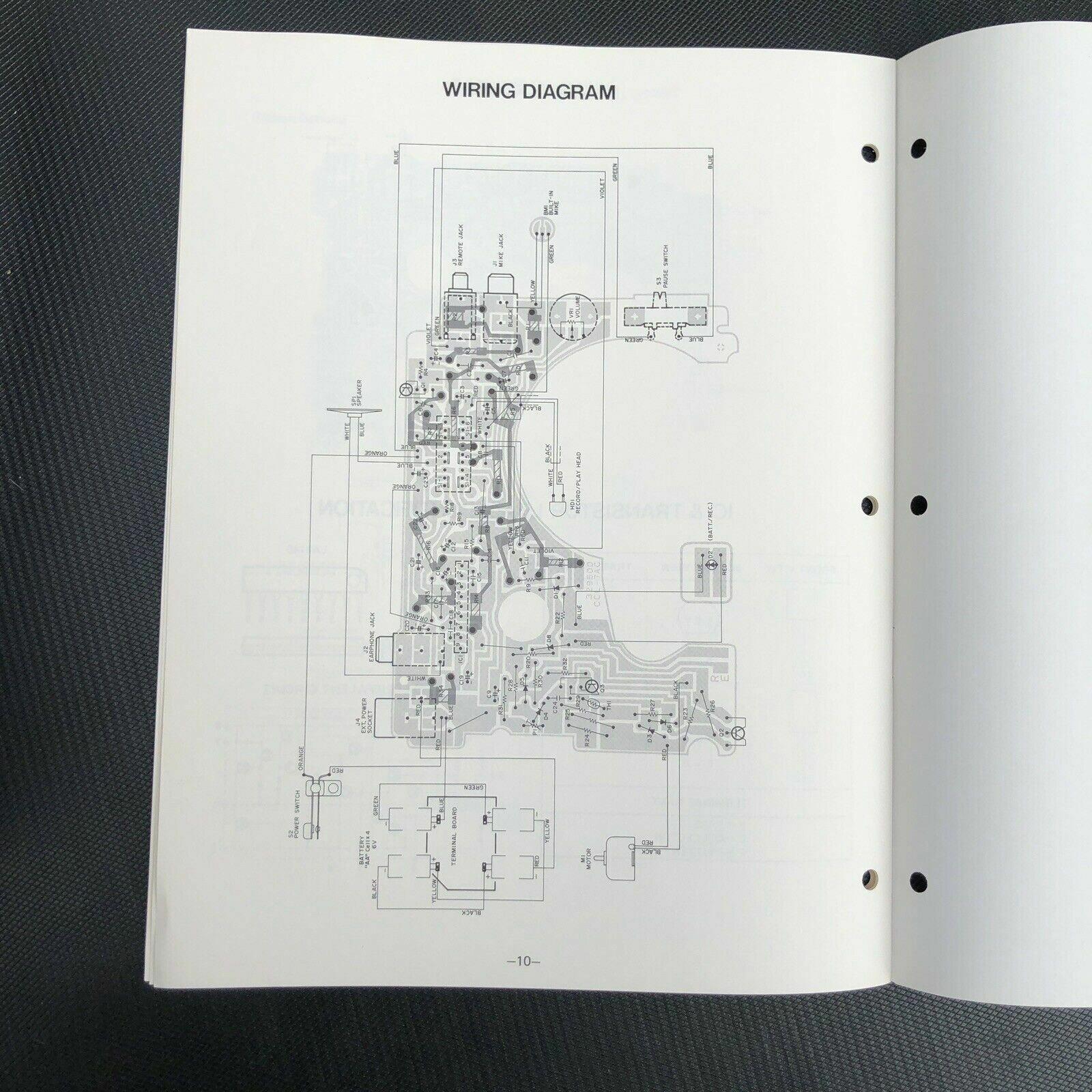 Sanyo M1001 Mini Cassette Recorder Service Manual