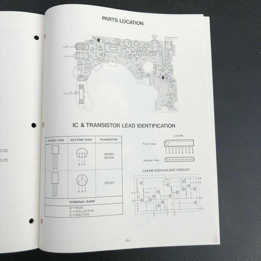 Sanyo M1001 Mini Cassette Recorder Service Manual