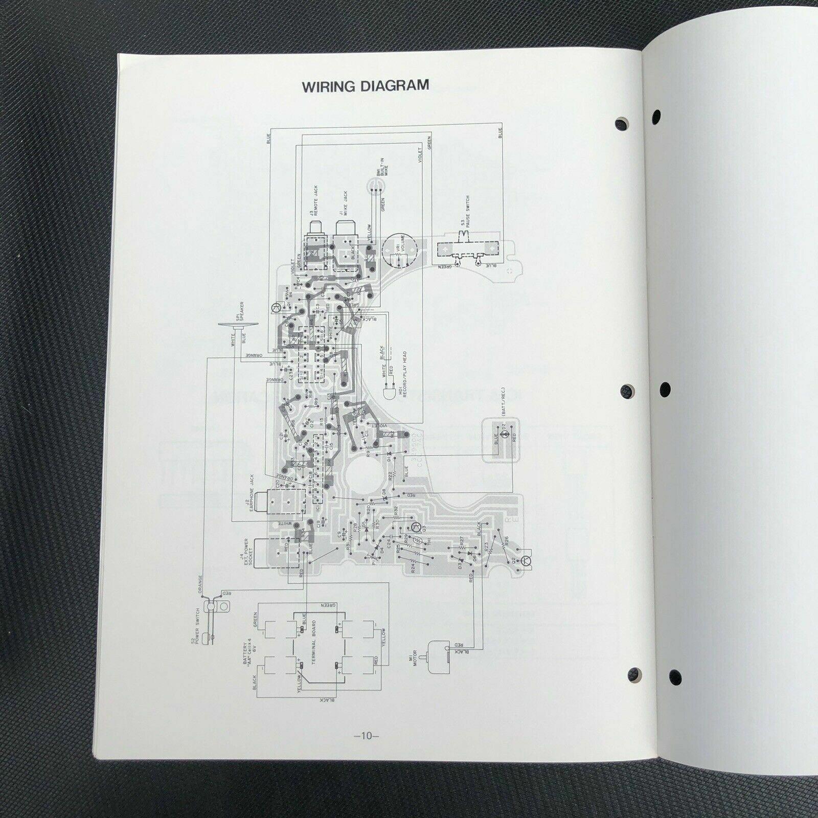 Sanyo M1002 Mini Cassette Recorder Service Manual