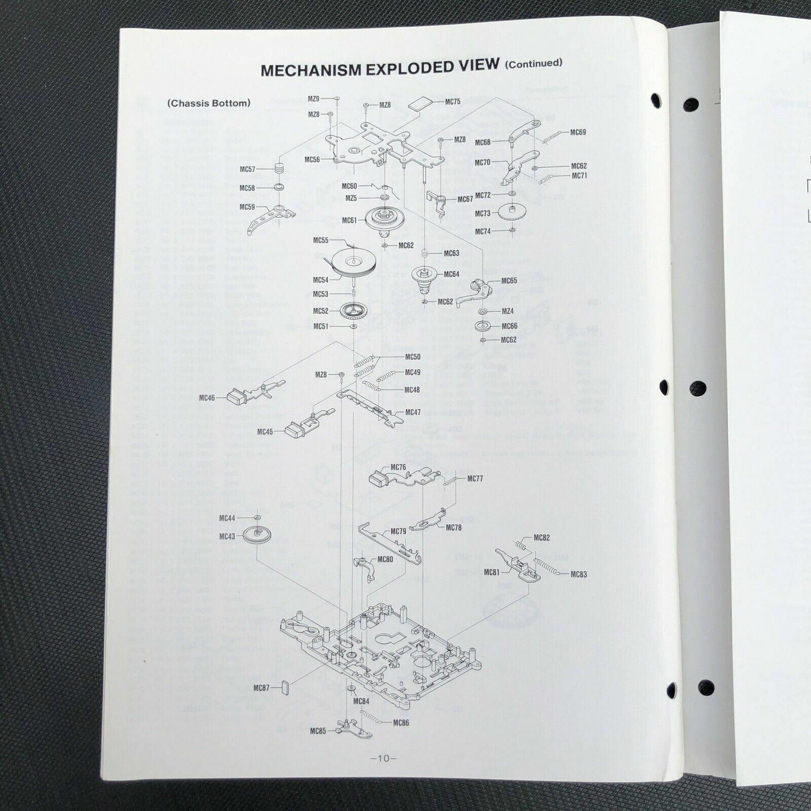 Sanyo M1010 Mini Cassette Recorder Service Manual