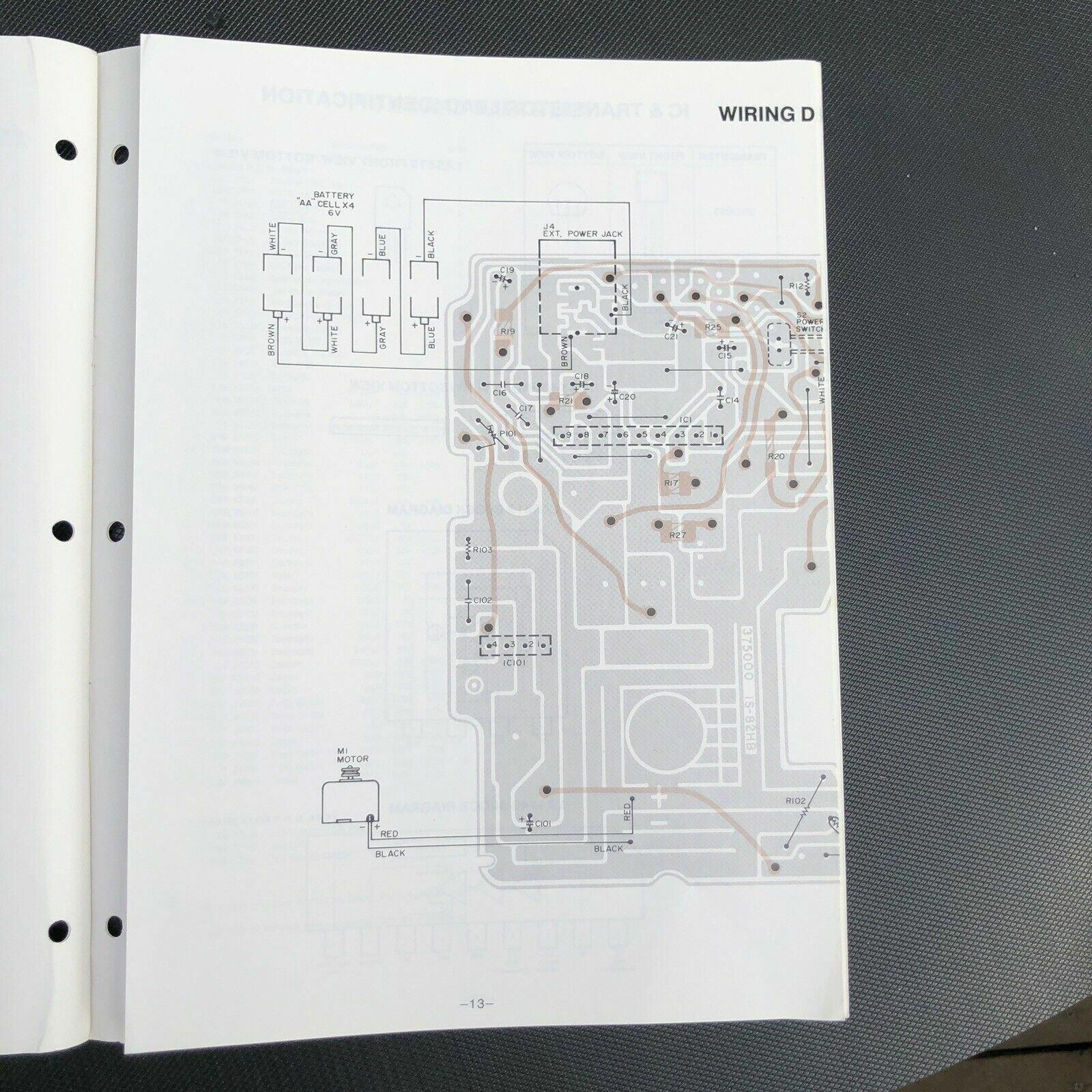 Sanyo M1010 Mini Cassette Recorder Service Manual