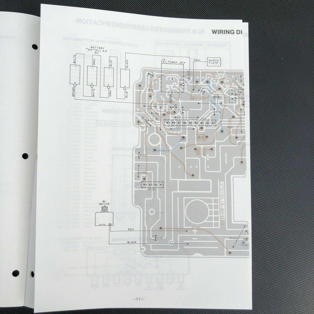 Sanyo M1011 Mini Cassette Recorder Service Manual