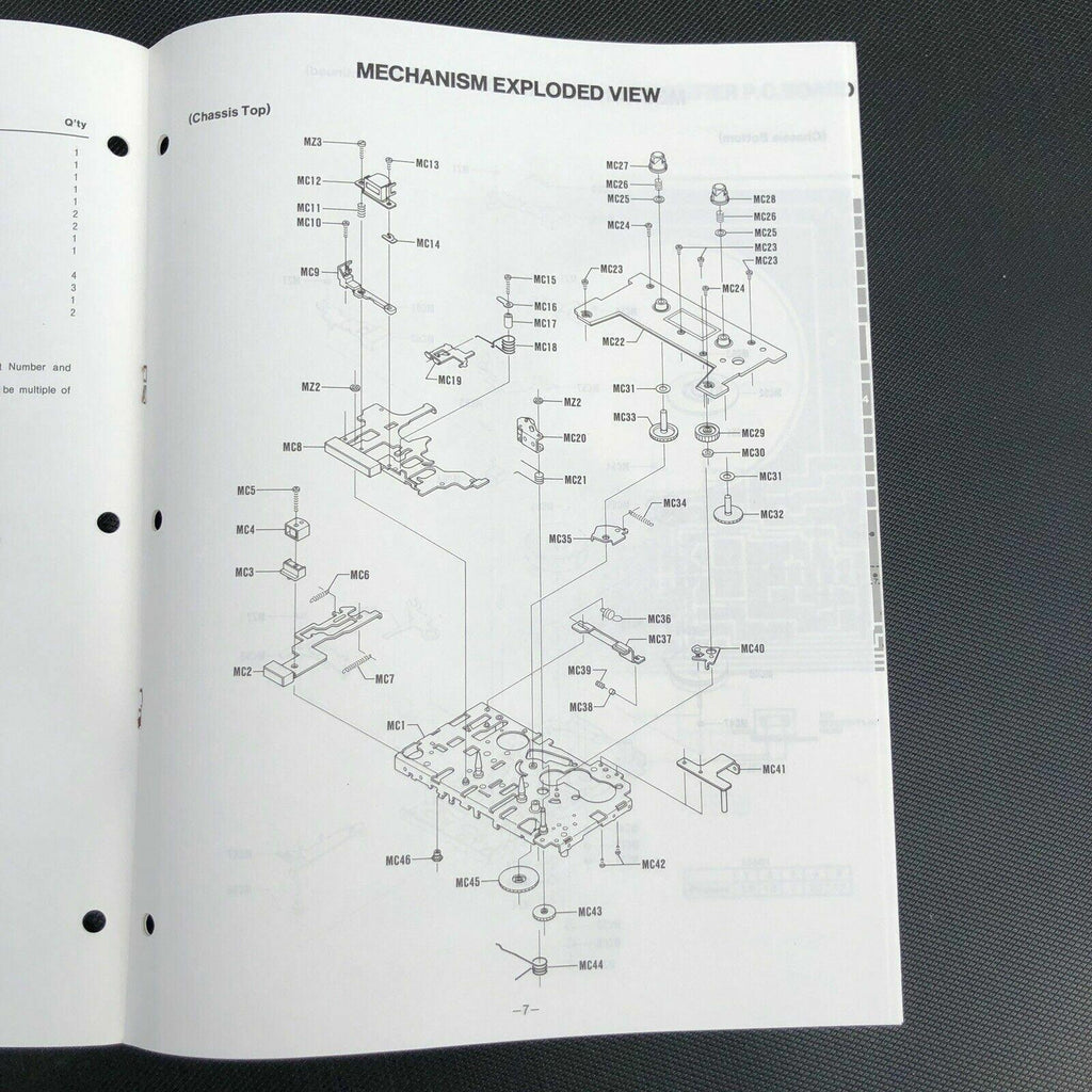 Sanyo M1012 Mini Cassette Recorder Service Manual