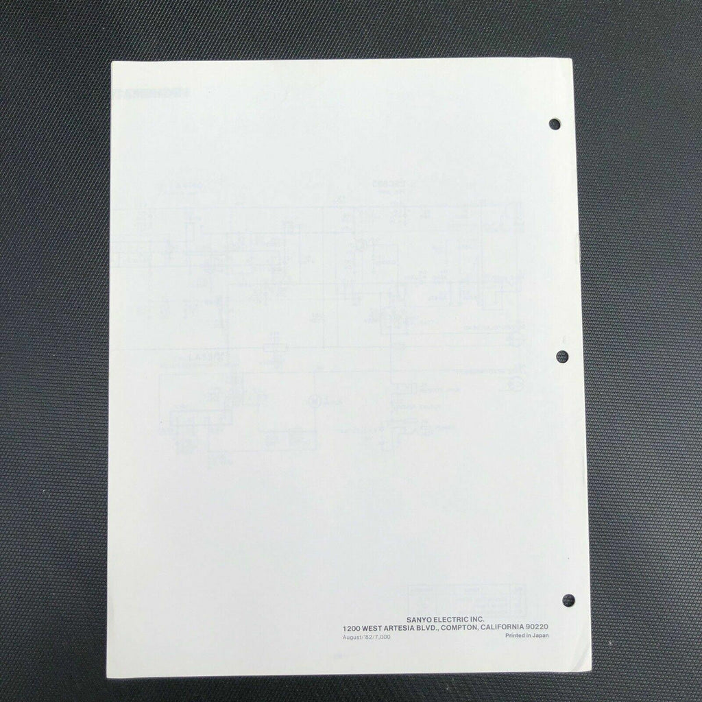 Sanyo M1110 Mini Cassette Recorder Service Manual
