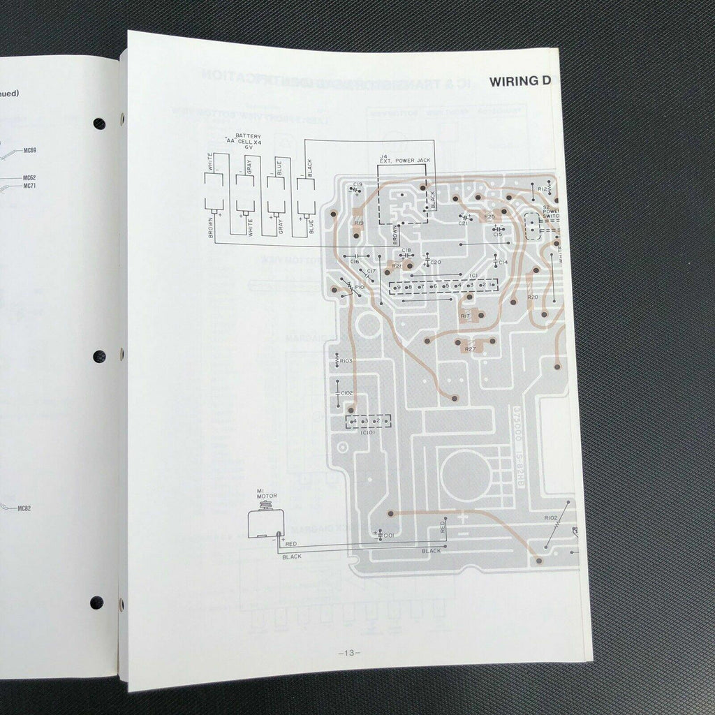 Sanyo M1110 Mini Cassette Recorder Service Manual