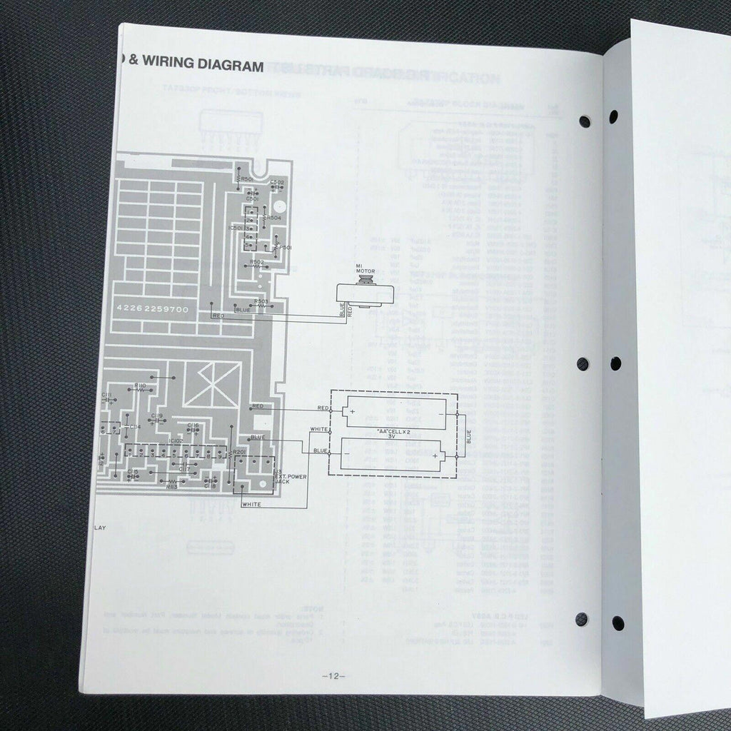 Sanyo M1112 Mini Cassette Recorder Service Manual