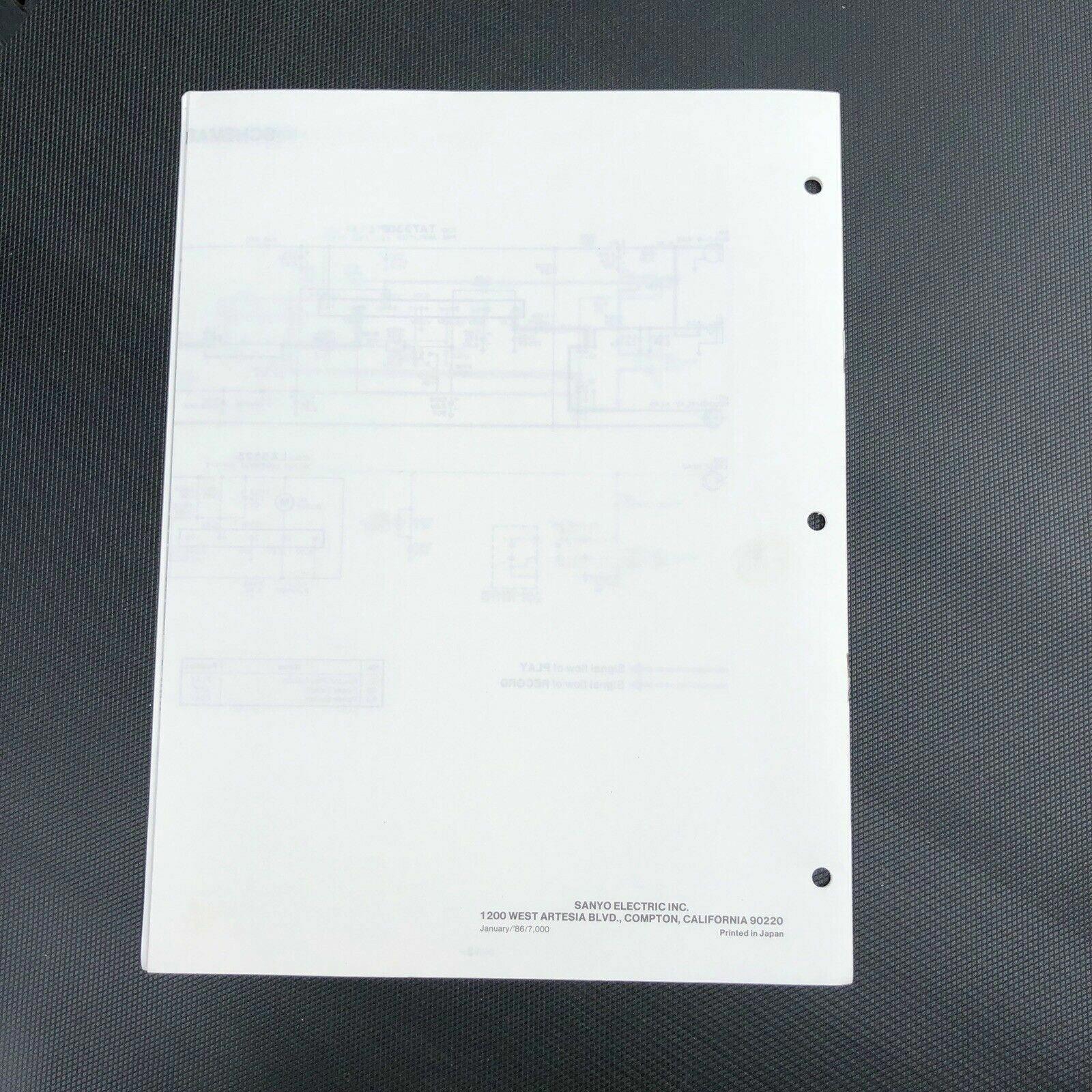 Sanyo M1112 Mini Cassette Recorder Service Manual