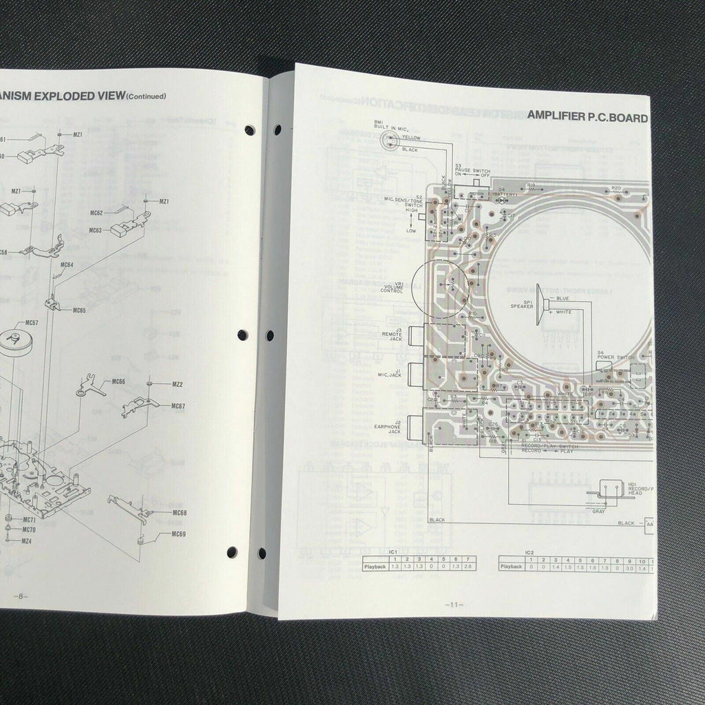 Sanyo M1120 Mini Cassette Recorder Service Manual