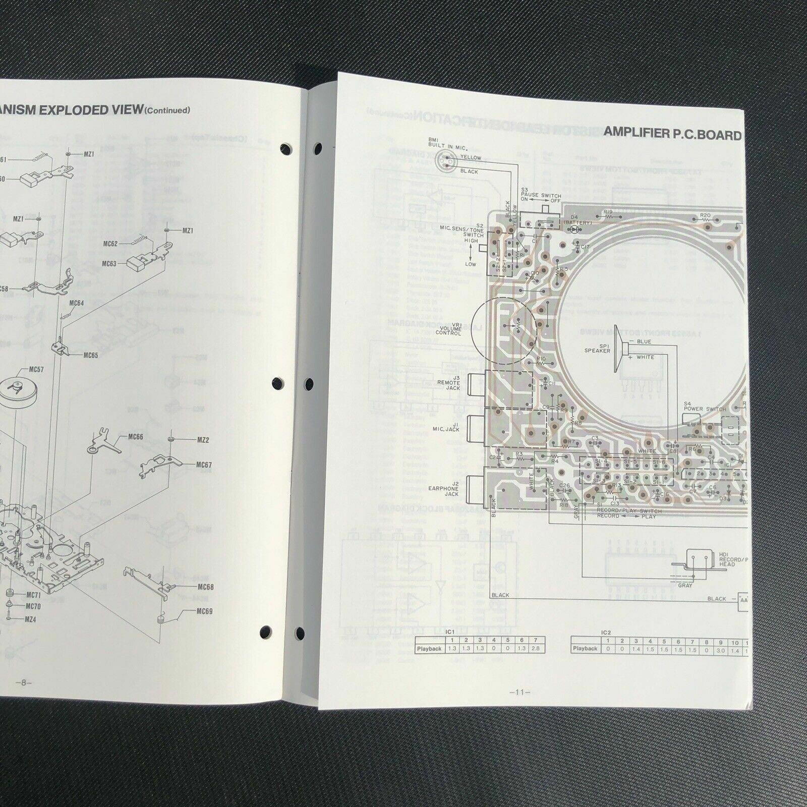 Sanyo M1120 Mini Cassette Recorder Service Manual