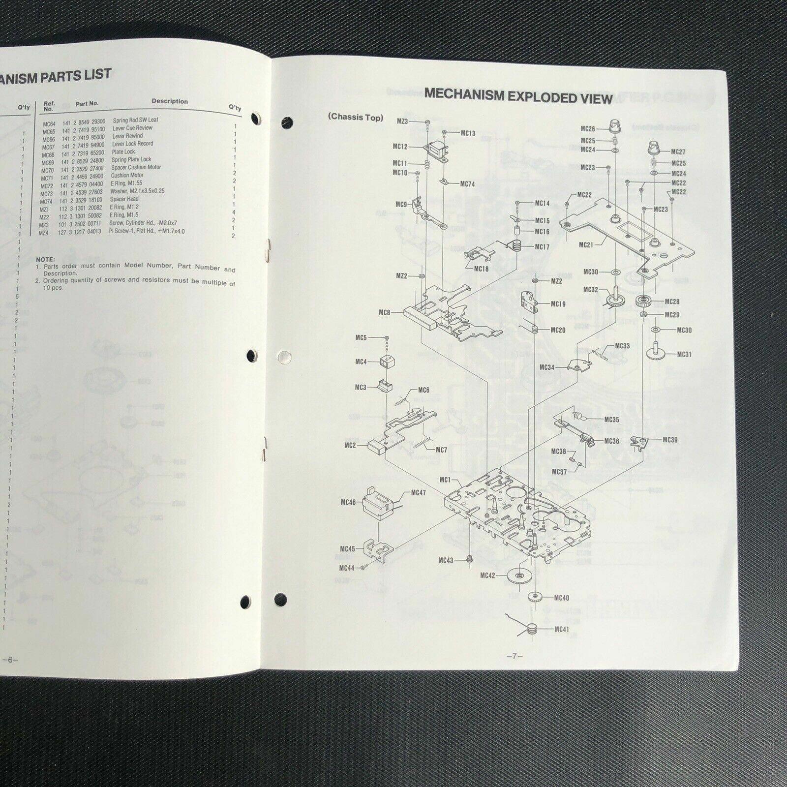 Sanyo M1120 Mini Cassette Service Manual