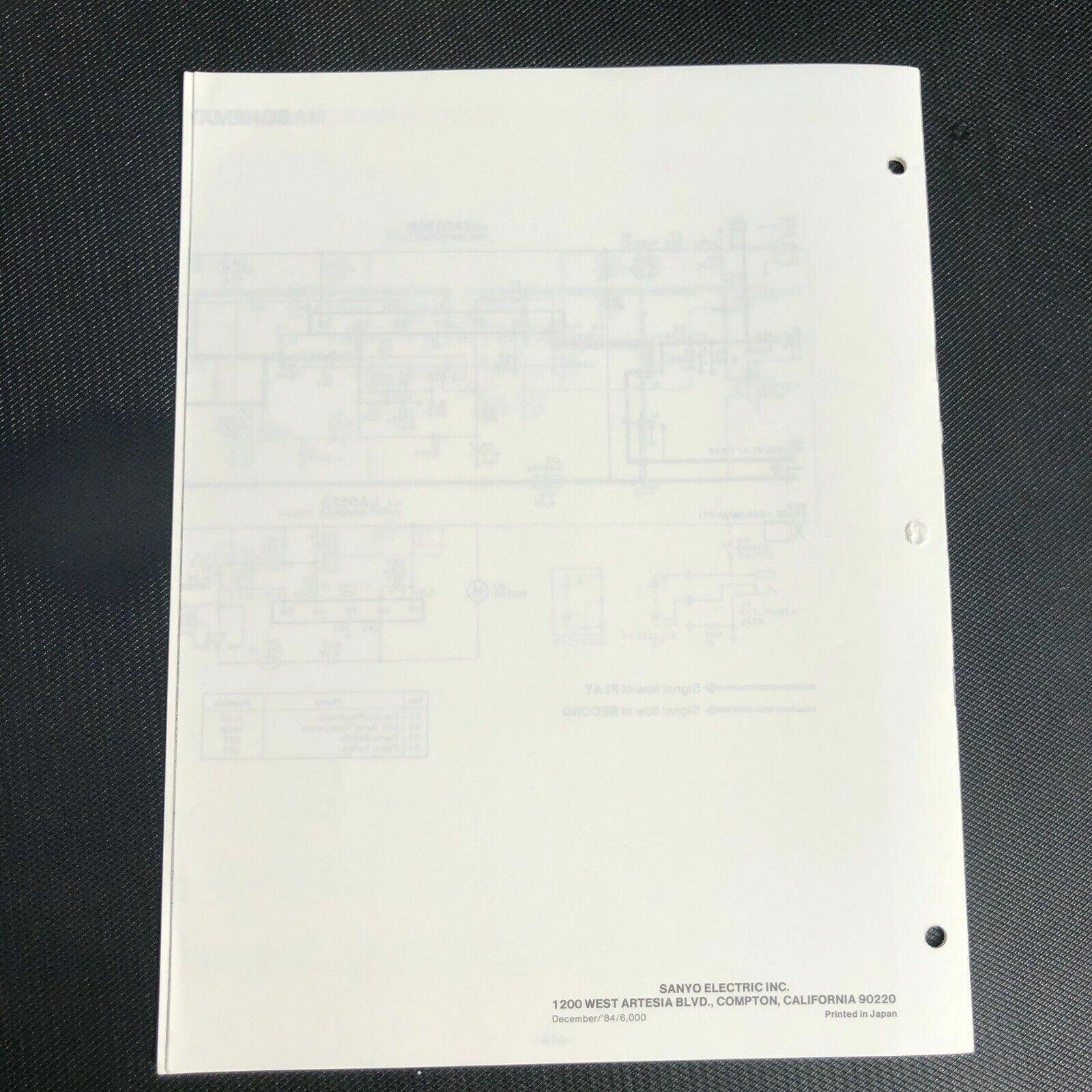 Sanyo M1120 Mini Cassette Service Manual