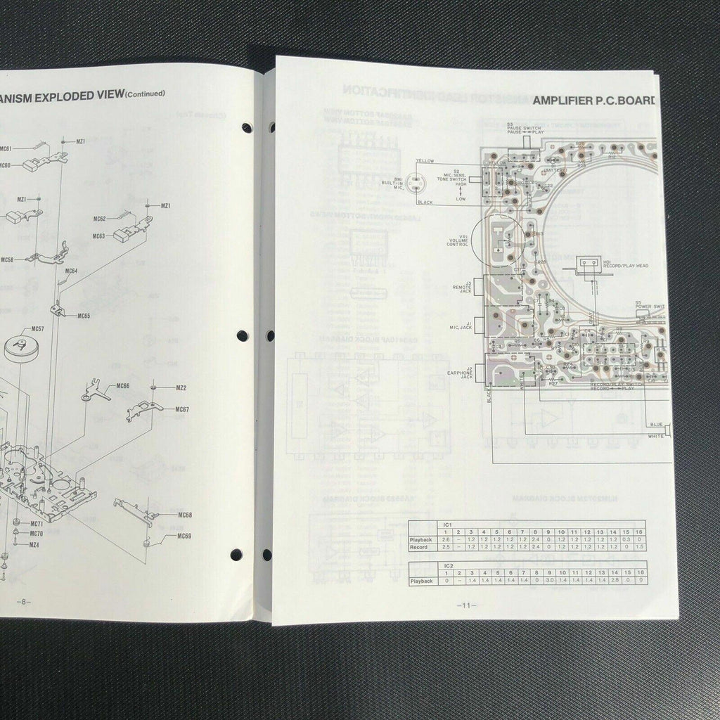 Sanyo M1130 Mini Cassette Service Manual