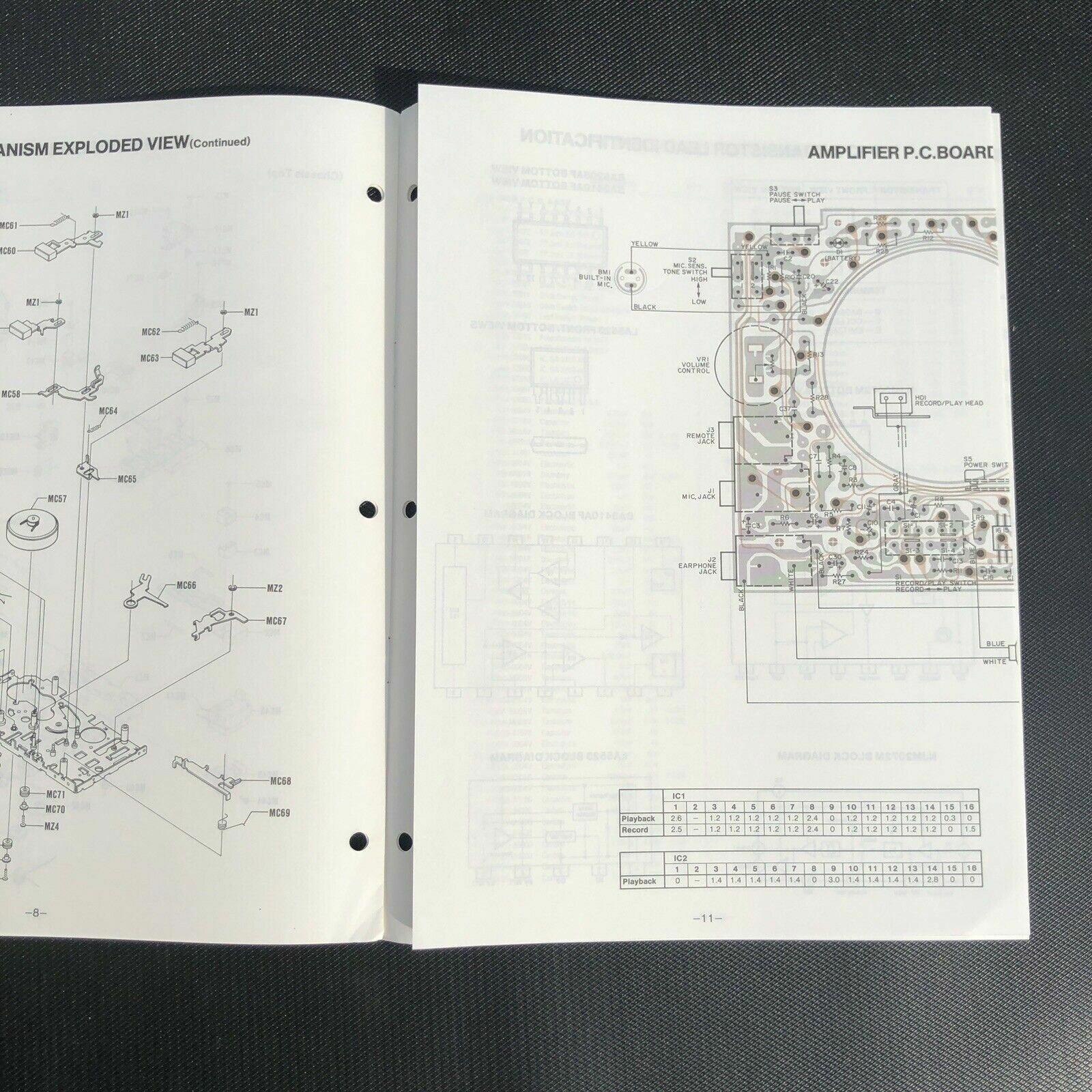 Sanyo M1130 Mini Cassette Service Manual