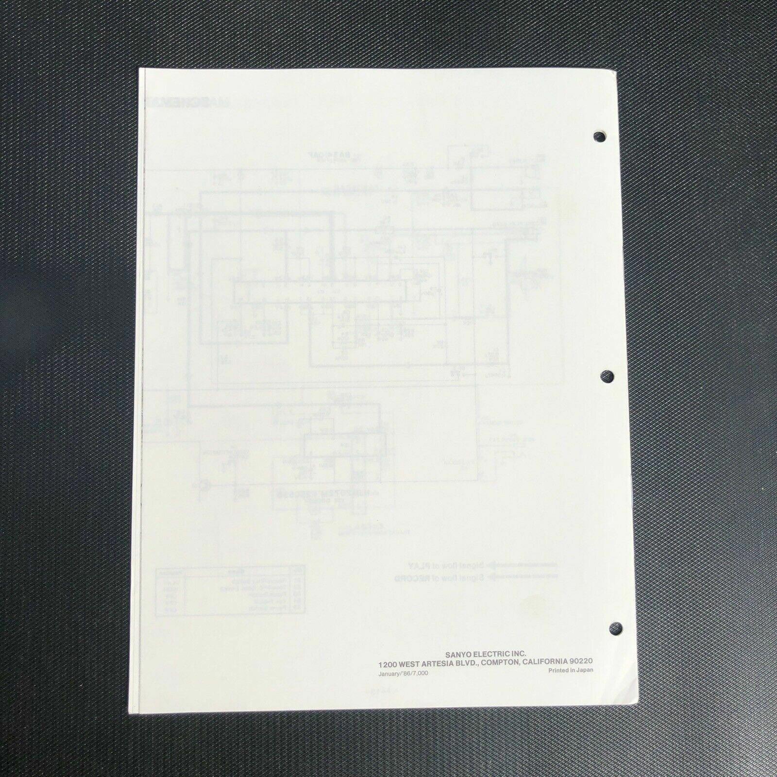 Sanyo M1130 Mini Cassette Service Manual