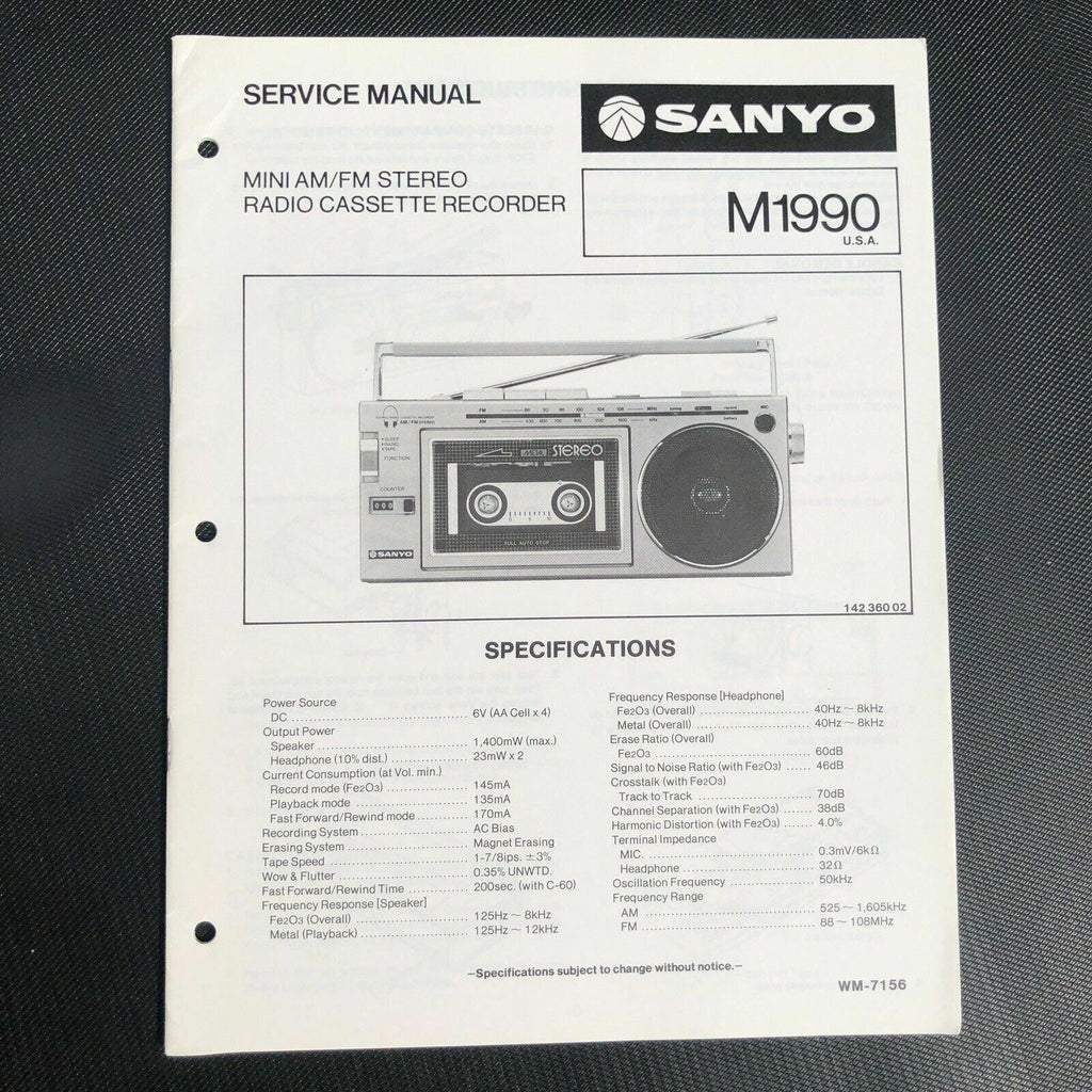 Sanyo M1990 Service Manual