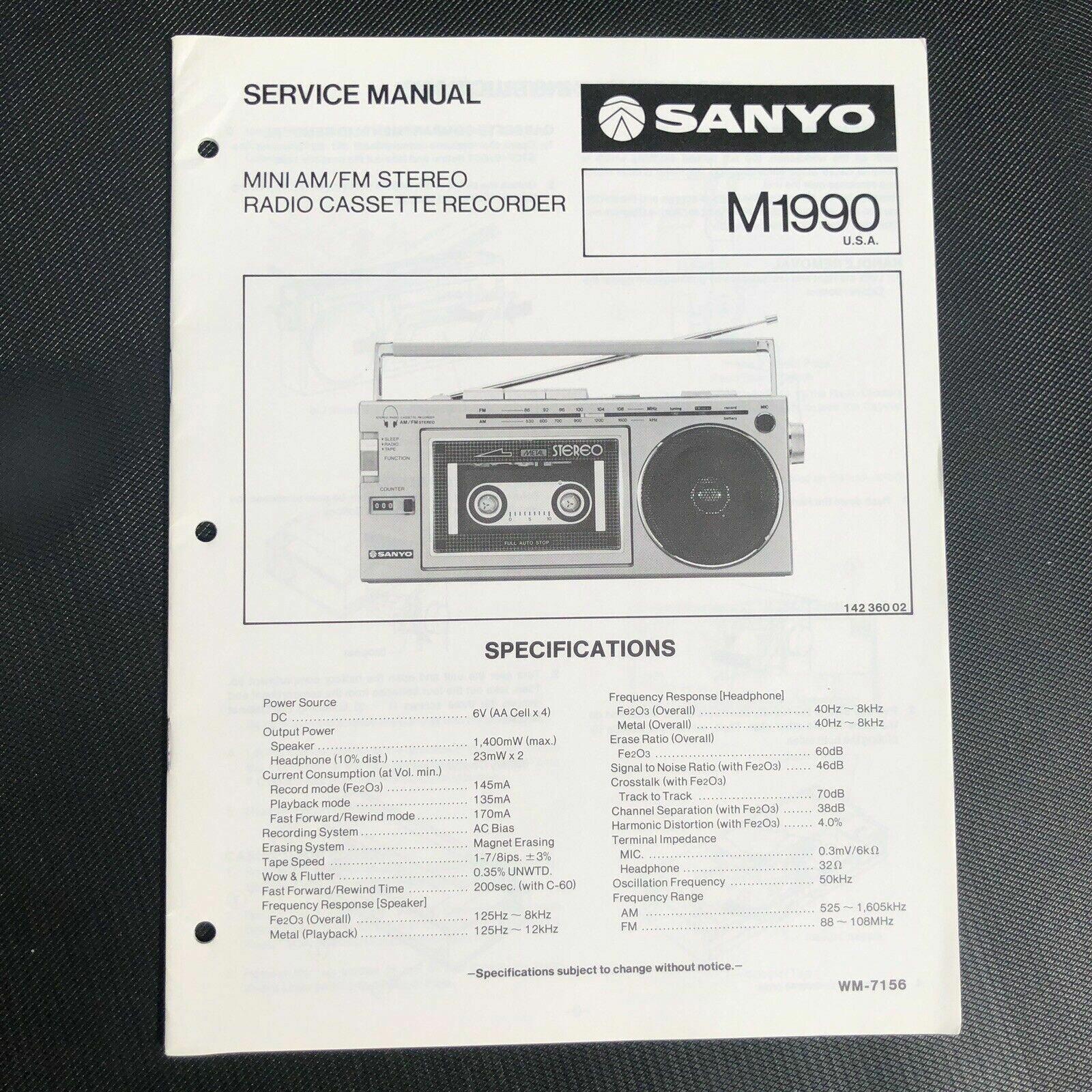 Sanyo M1990 Service Manual