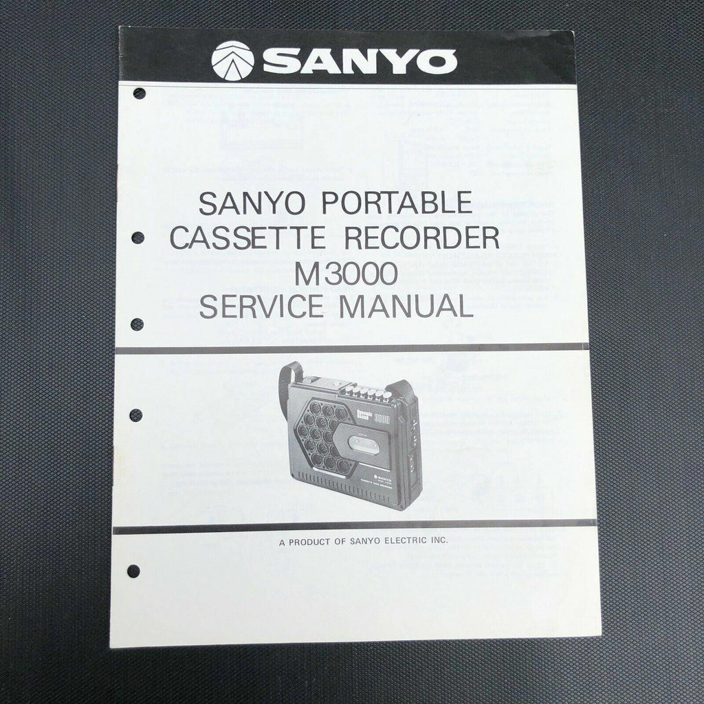 Sanyo M3000 Portable Cassette Recorder Service manual