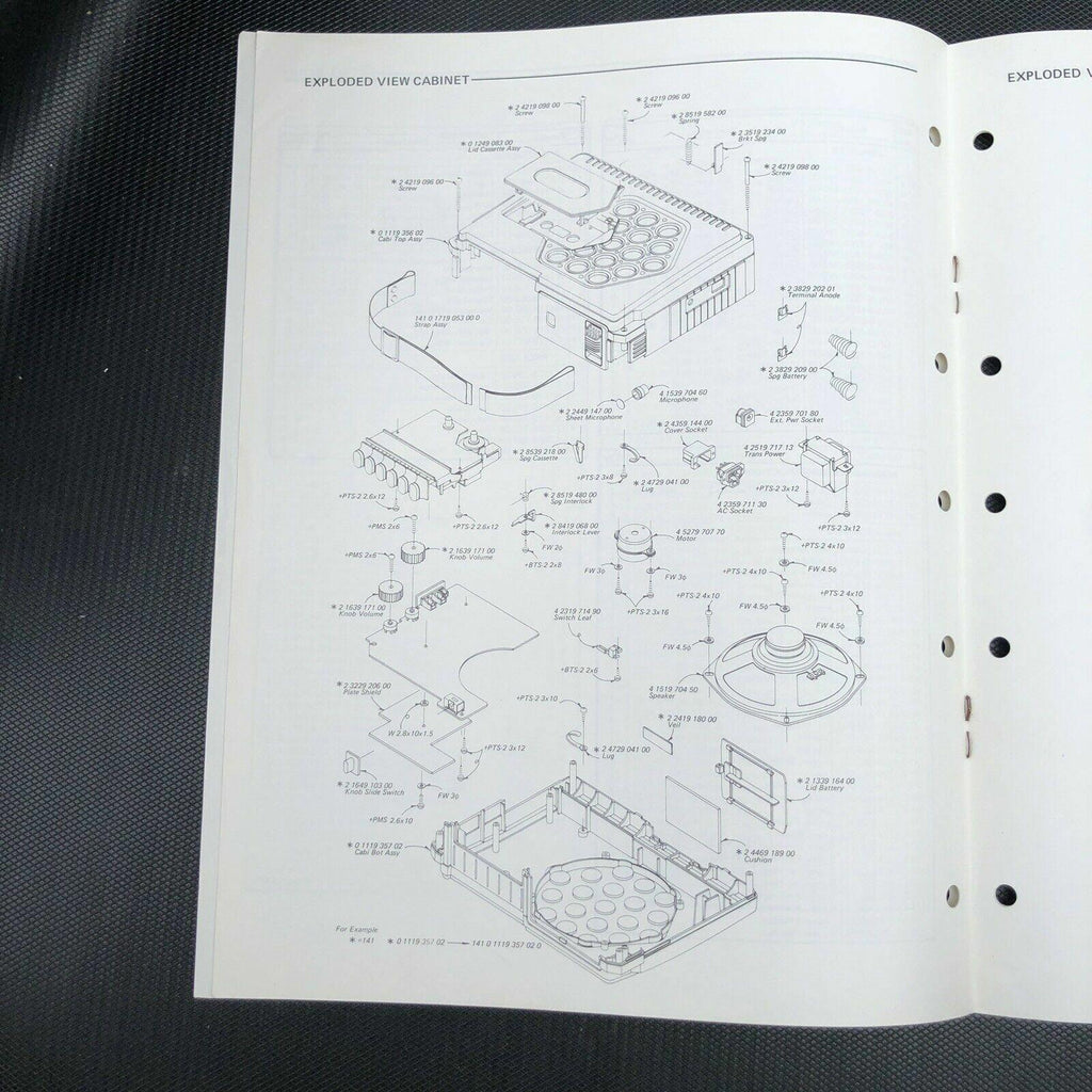 Sanyo M3000 Portable Cassette Recorder Service manual