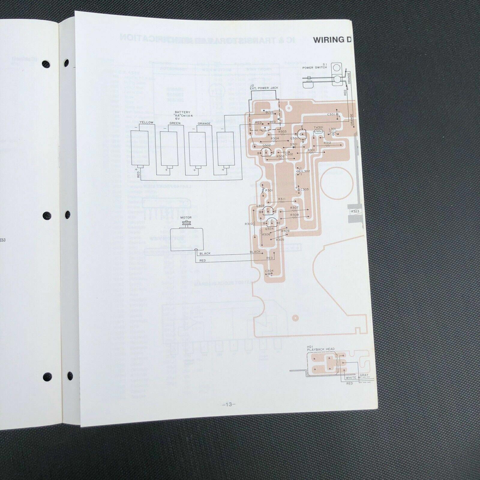 Sanyo M3300 Mini Cassette Stereo Player Service manual