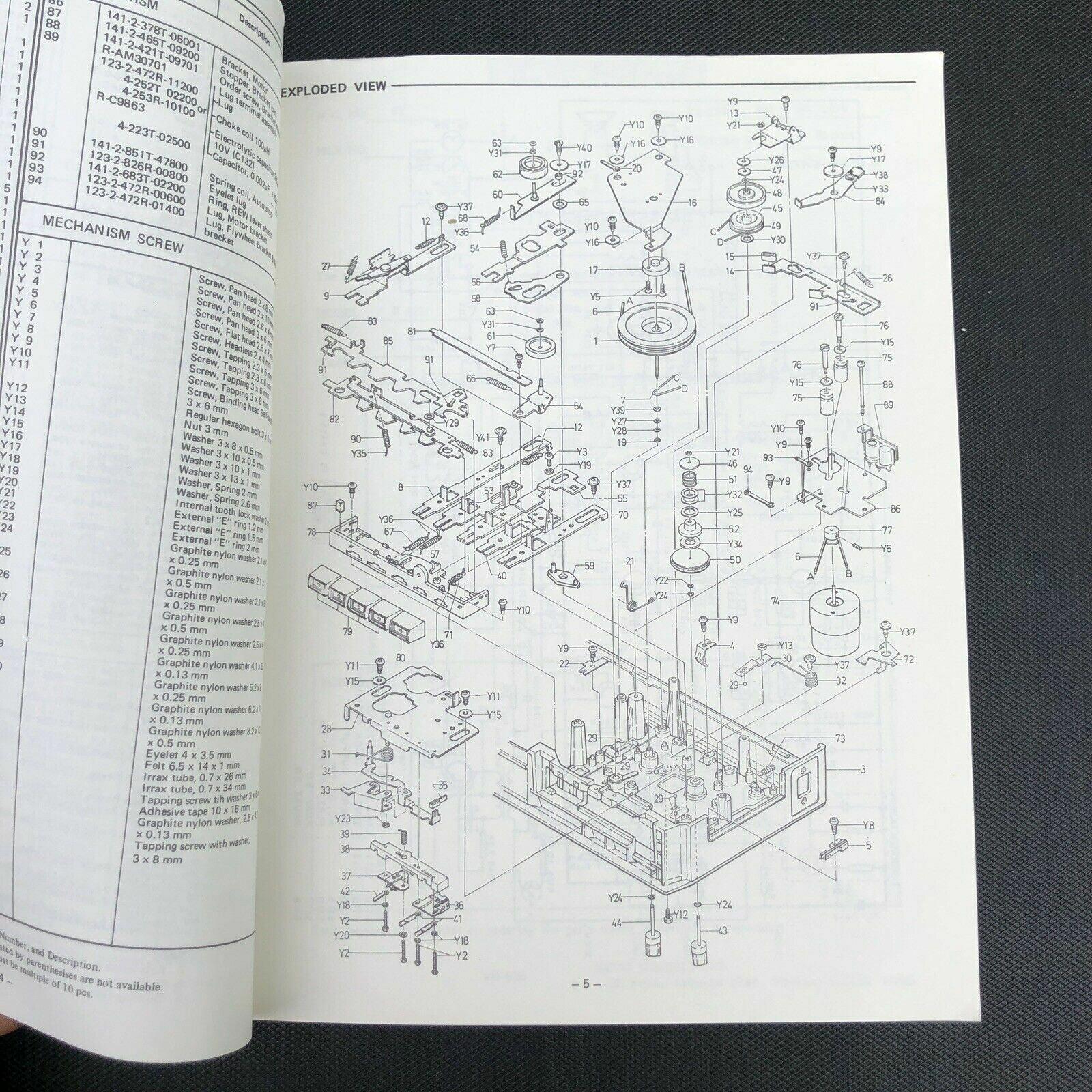 Sanyo M4210 Stereocast Cassette Tape Recorder Service Manual