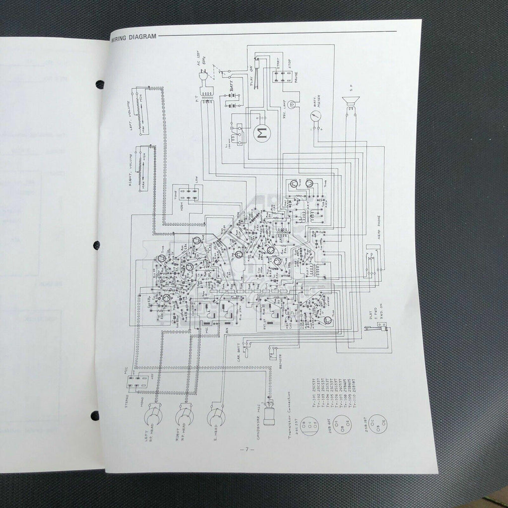 Sanyo M4210 Stereocast Cassette Tape Recorder Service Manual
