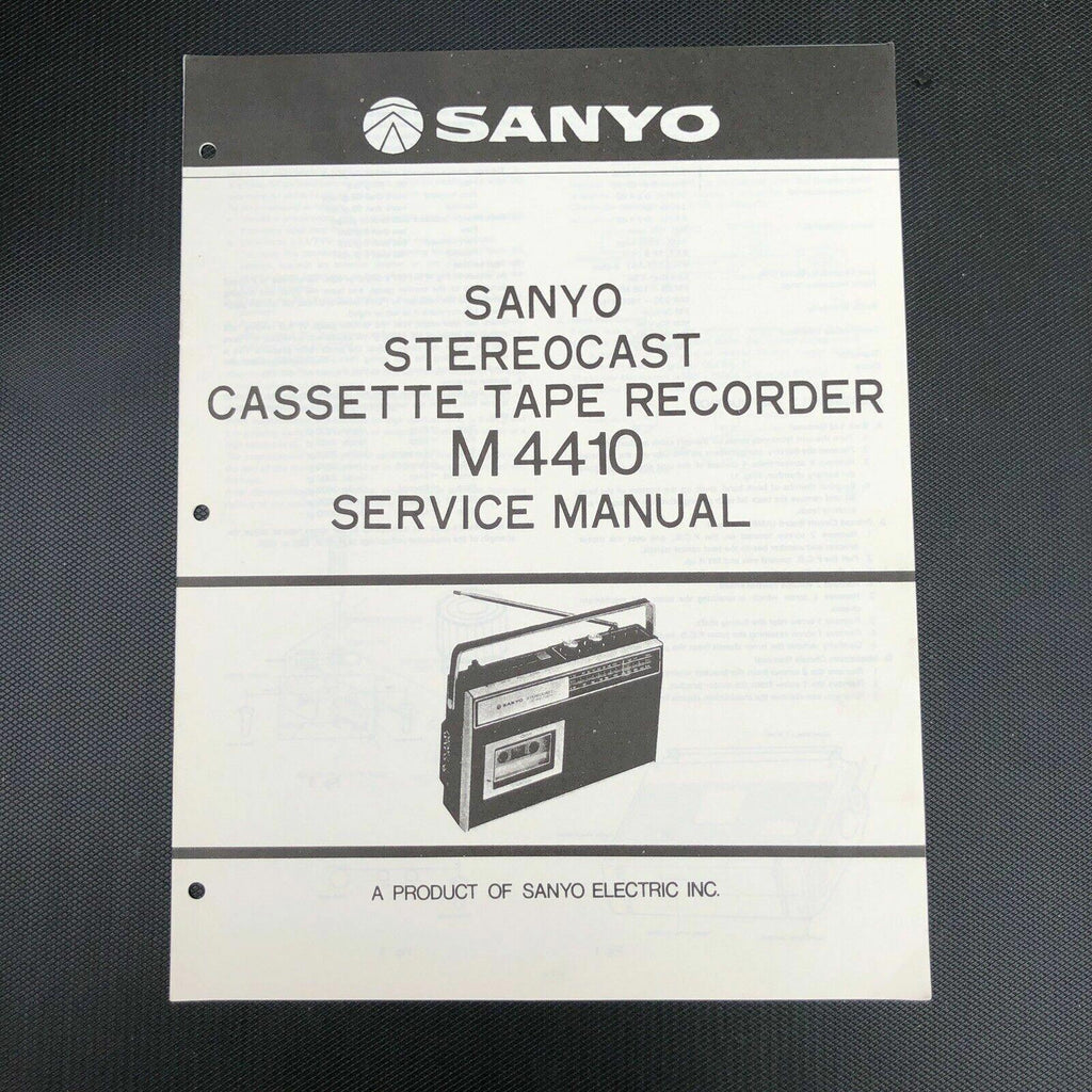 Sanyo M4410 Stereocast Cassette Tape Recorder Service Manual