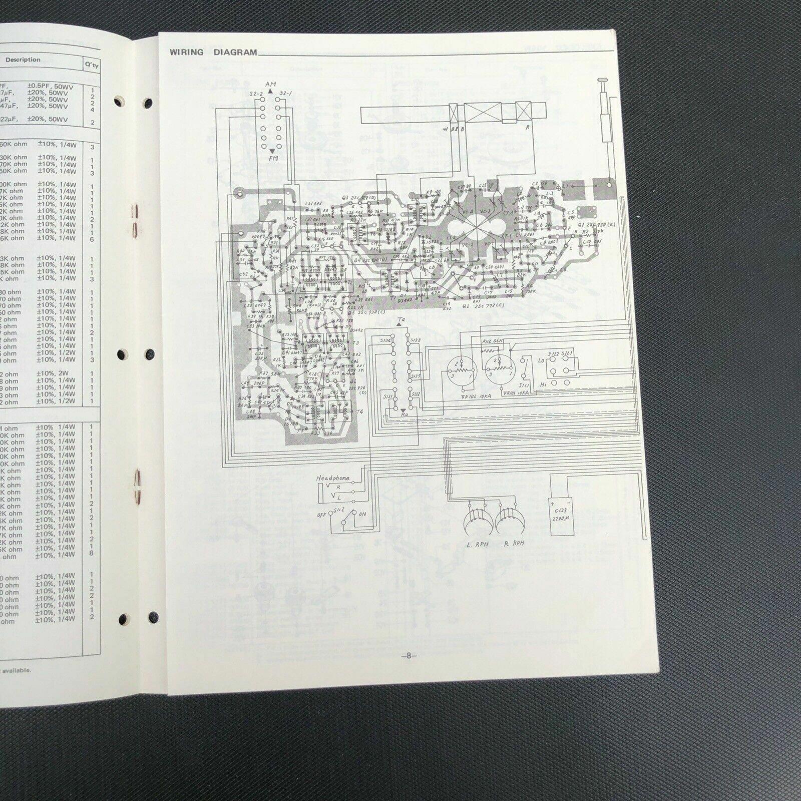 Sanyo M4410 Stereocast Cassette Tape Recorder Service Manual