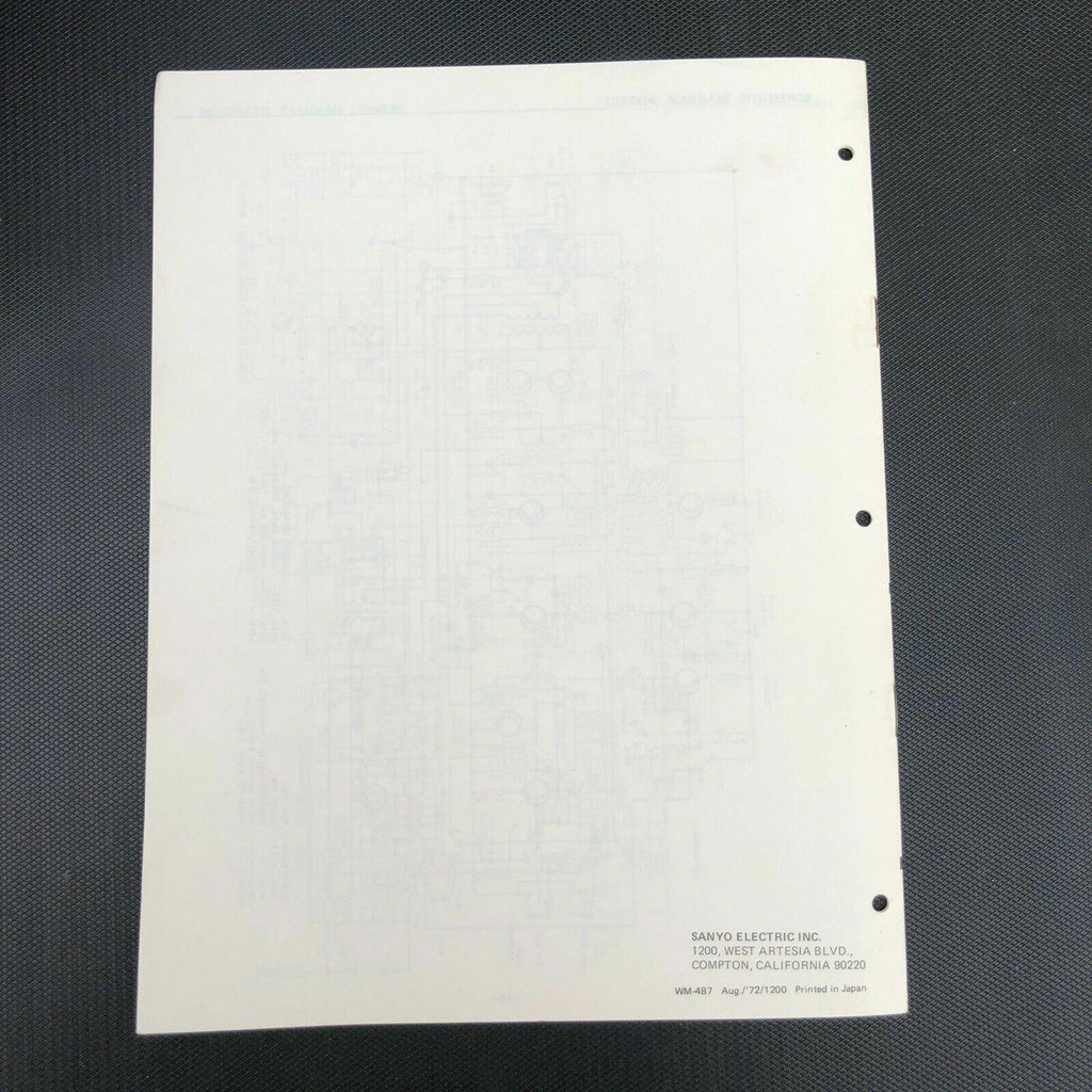 Sanyo M4410 Stereocast Cassette Tape Recorder Service Manual