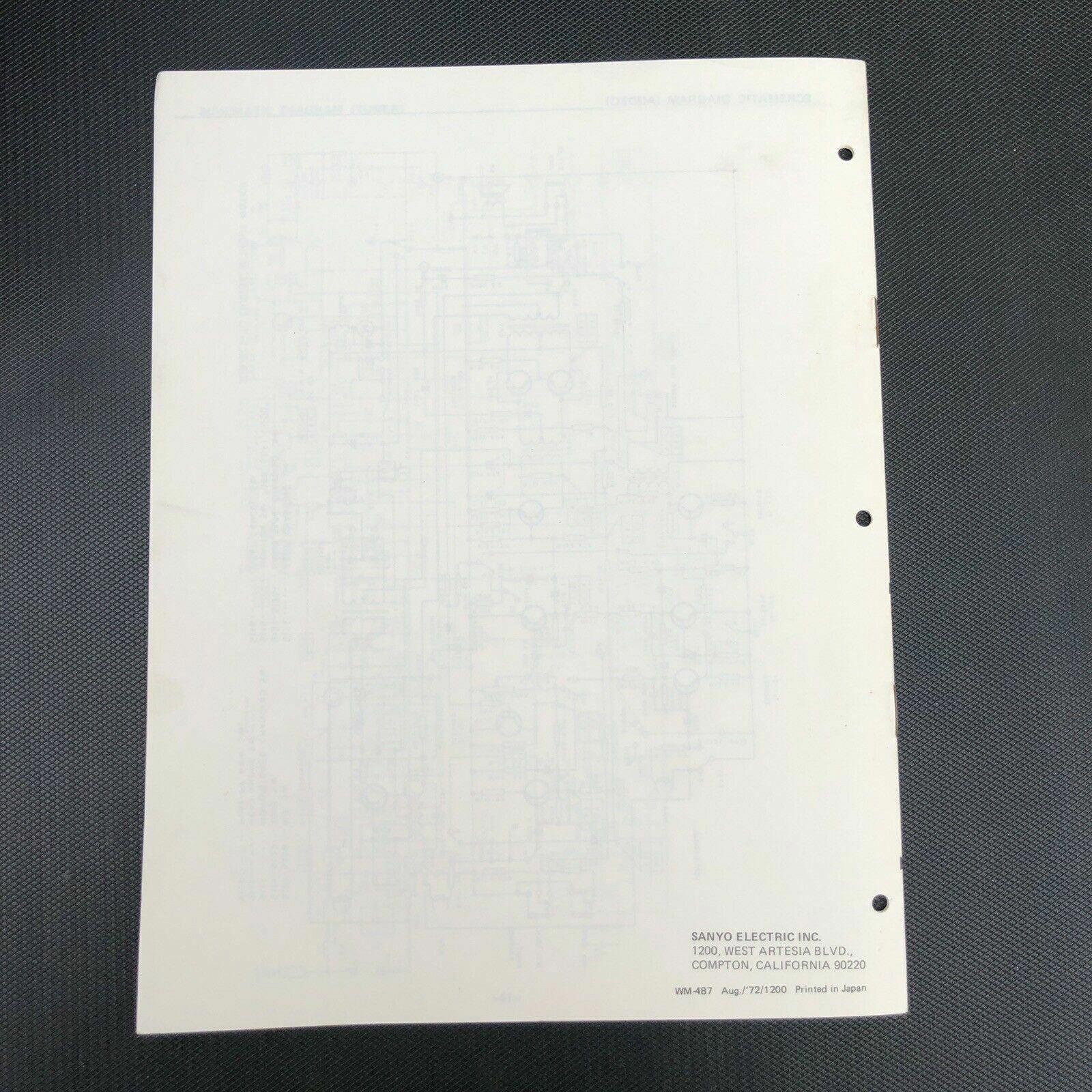Sanyo M4410 Stereocast Cassette Tape Recorder Service Manual