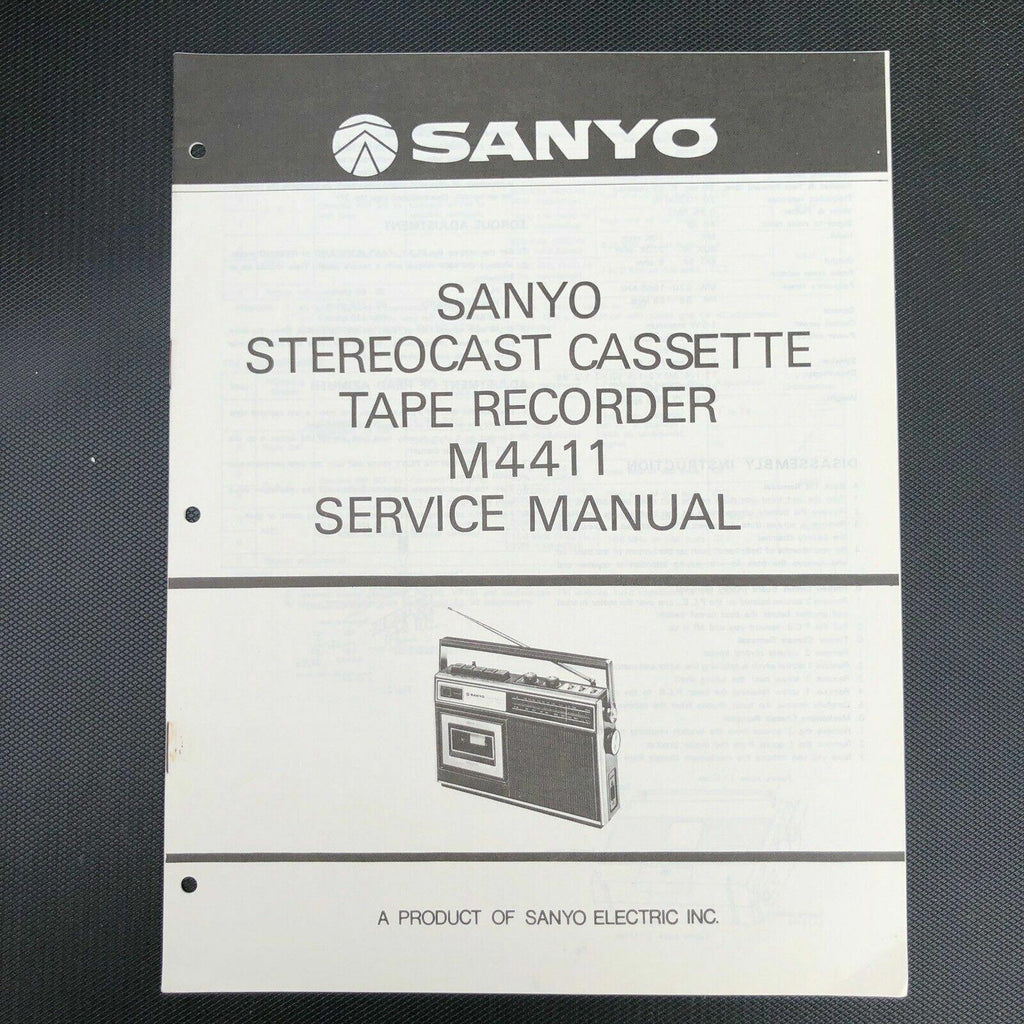 Sanyo M4411 Stereocast Cassette Tape Recorder Service Manual