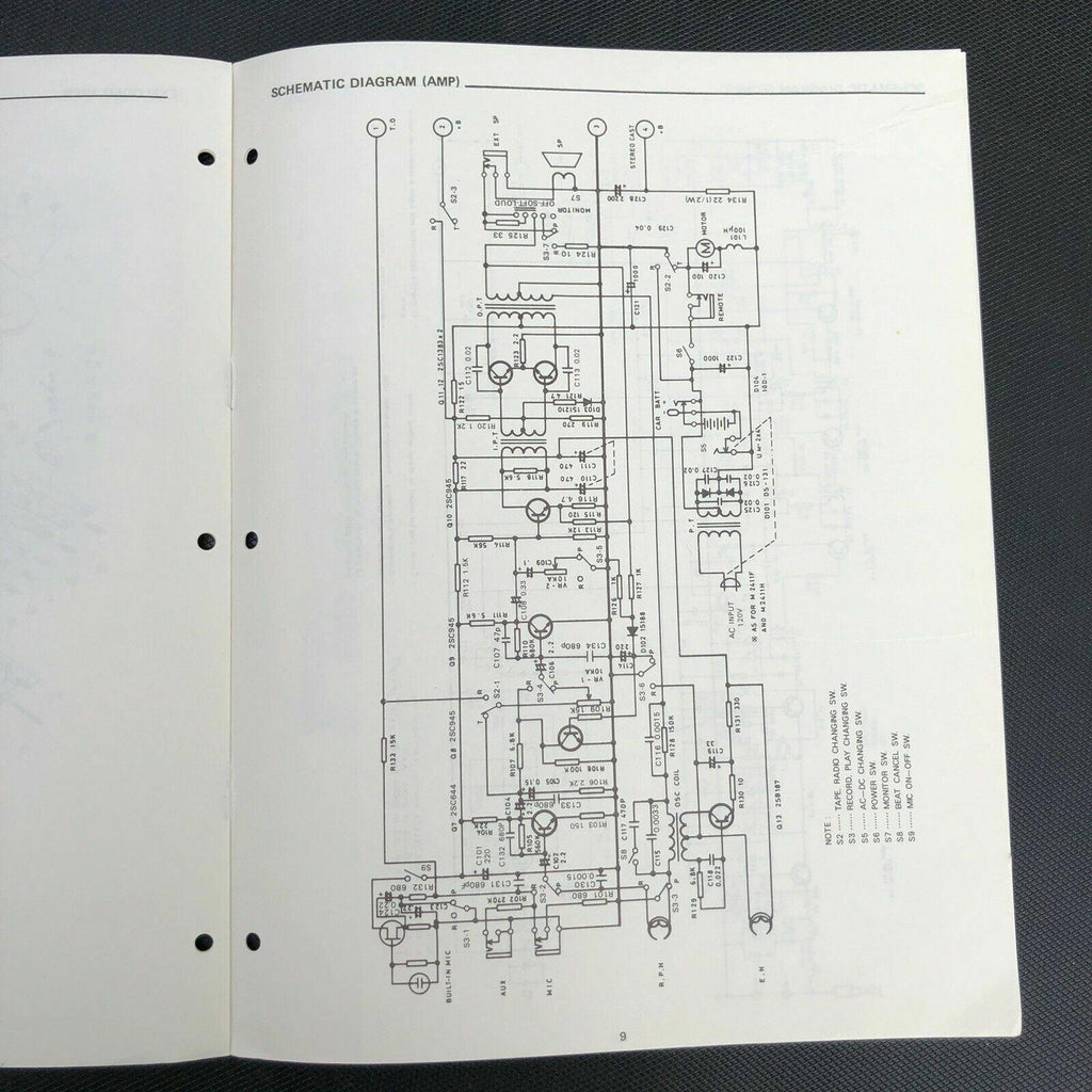 Sanyo M4411 Stereocast Cassette Tape Recorder Service Manual
