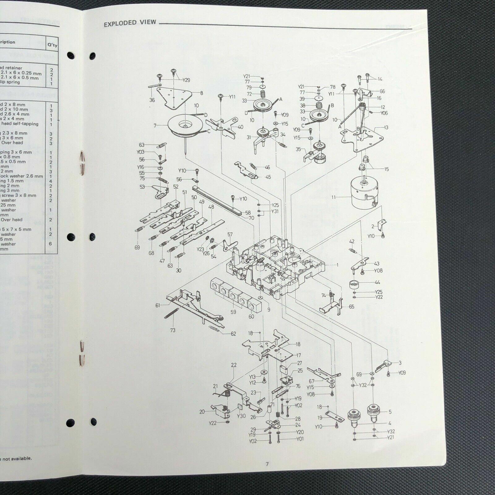 Sanyo M4411 Stereocast Cassette Tape Recorder Service Manual