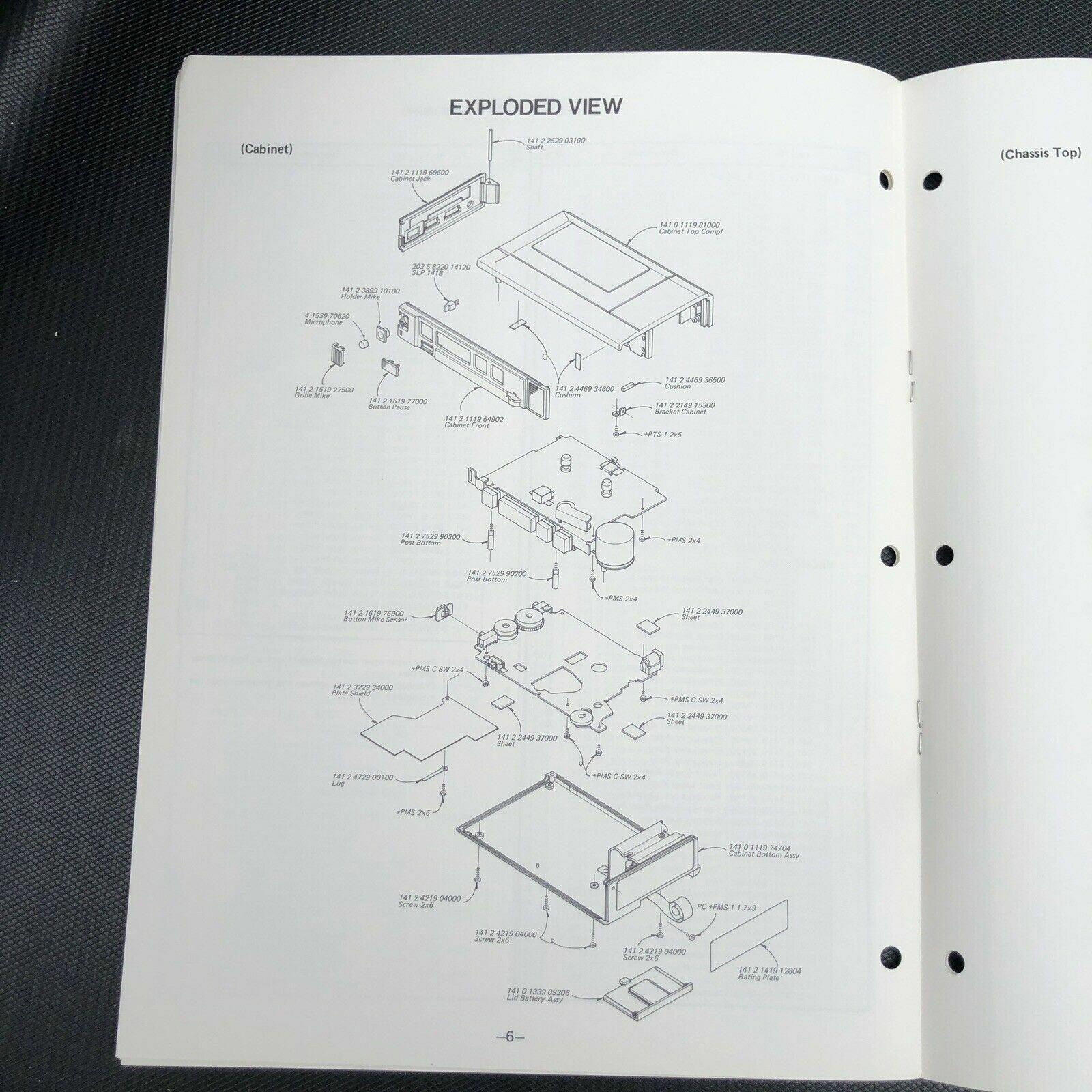 Sanyo M4430 Mini Cassette Stereo Player Service manual