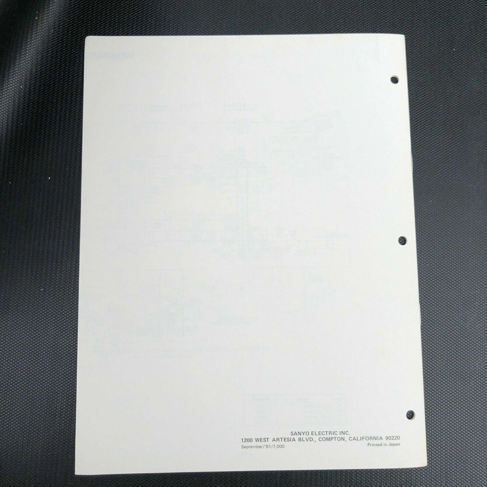 Sanyo M4430 Mini Cassette Stereo Player Service manual