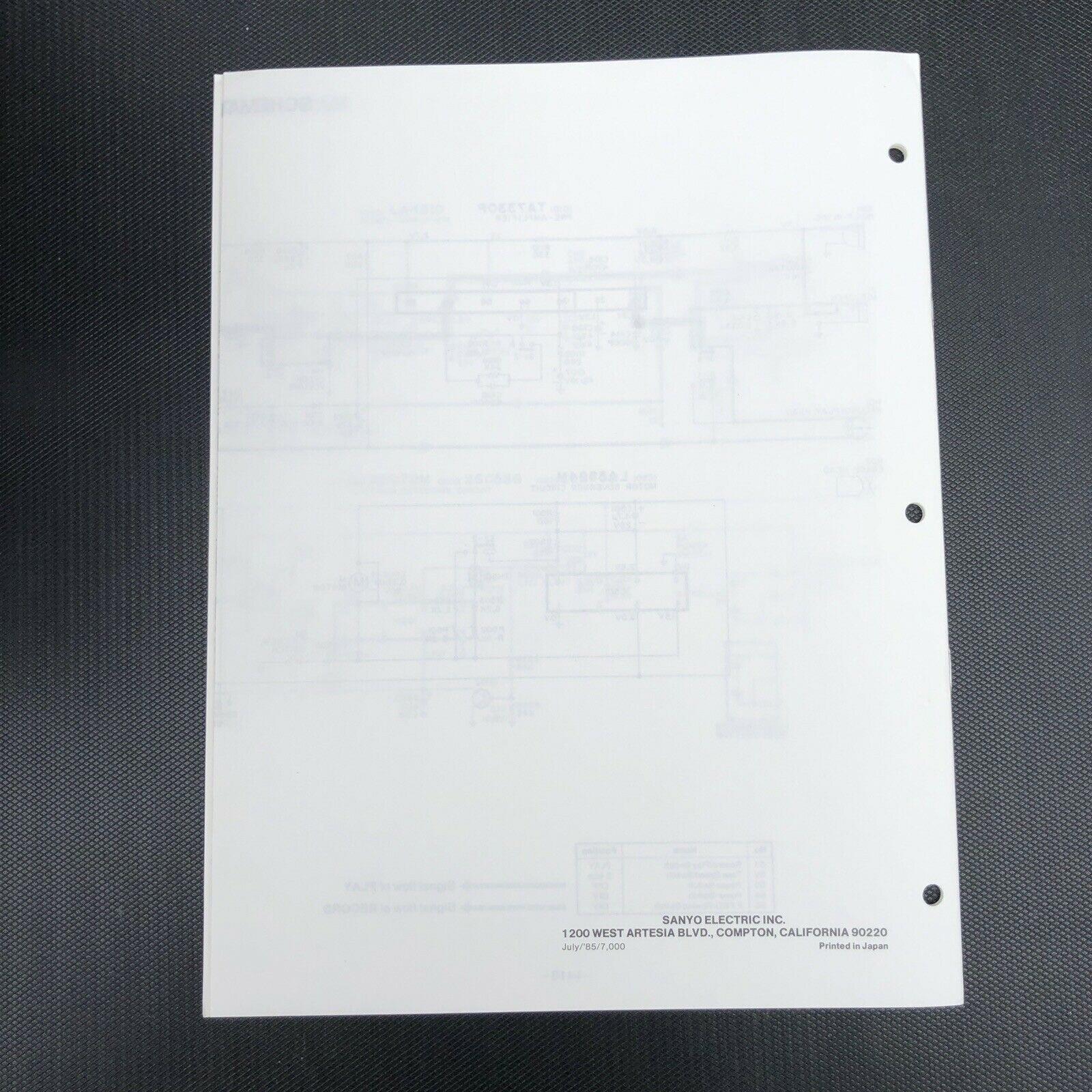 Sanyo M5430 Microcassette Recorder Service Manual