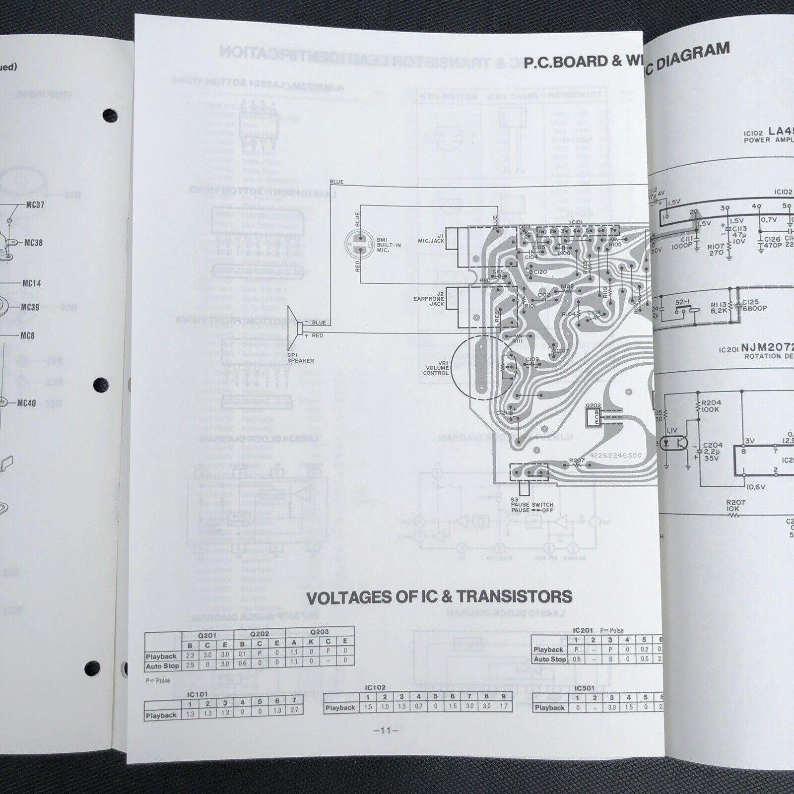 Sanyo M5430 Microcassette Recorder Service Manual