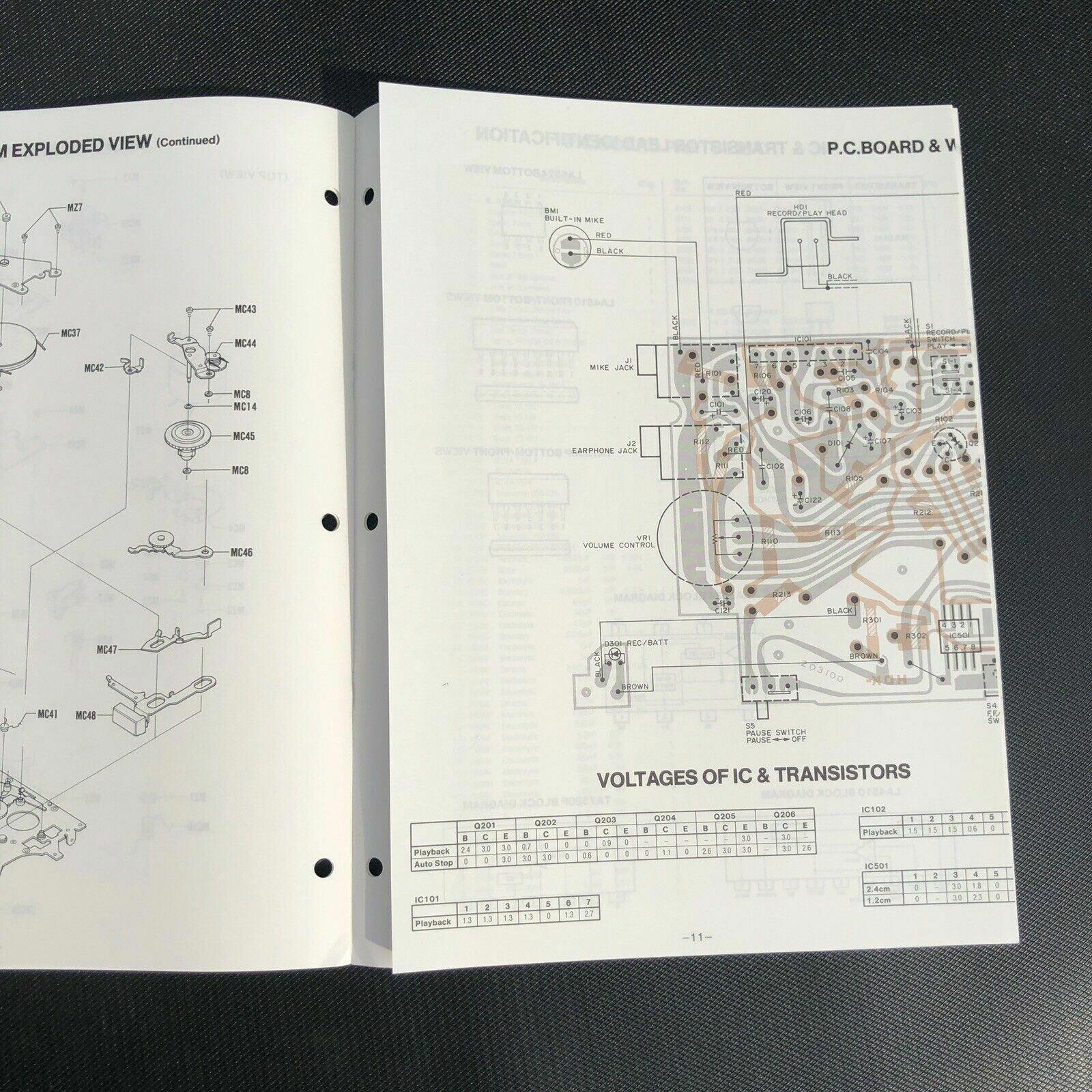 Sanyo M5480 Microcassette Recorder Service Manual