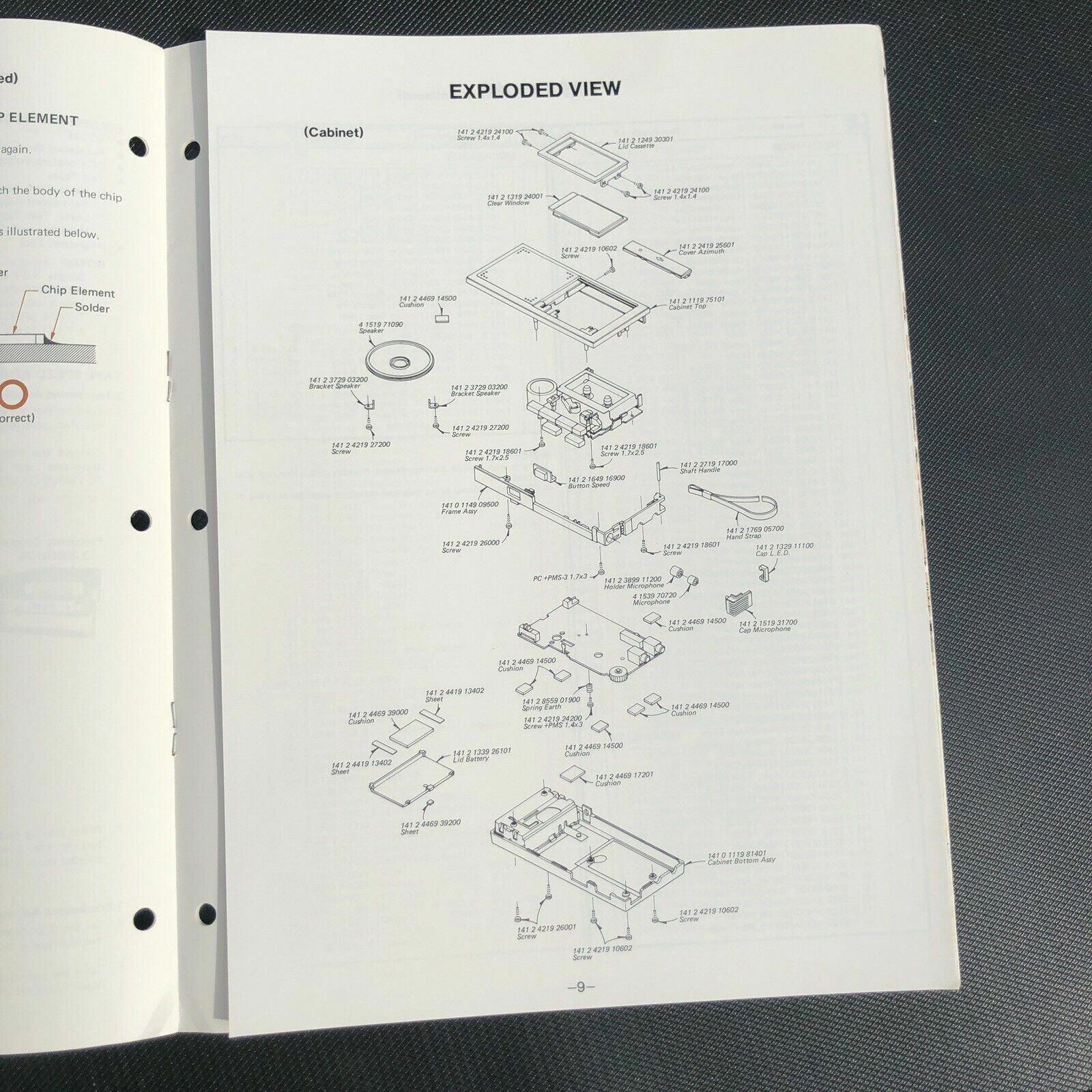 Sanyo M5500 Microcassette Tape Recorder Service Manual