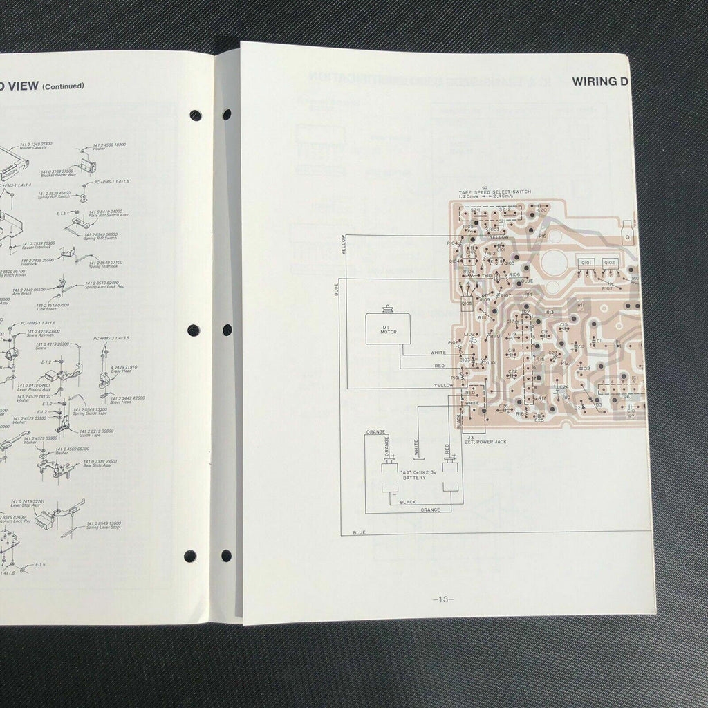 Sanyo M5500 Microcassette Tape Recorder Service Manual
