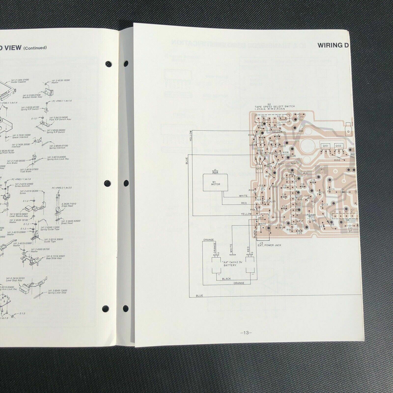 Sanyo M5500 Microcassette Tape Recorder Service Manual
