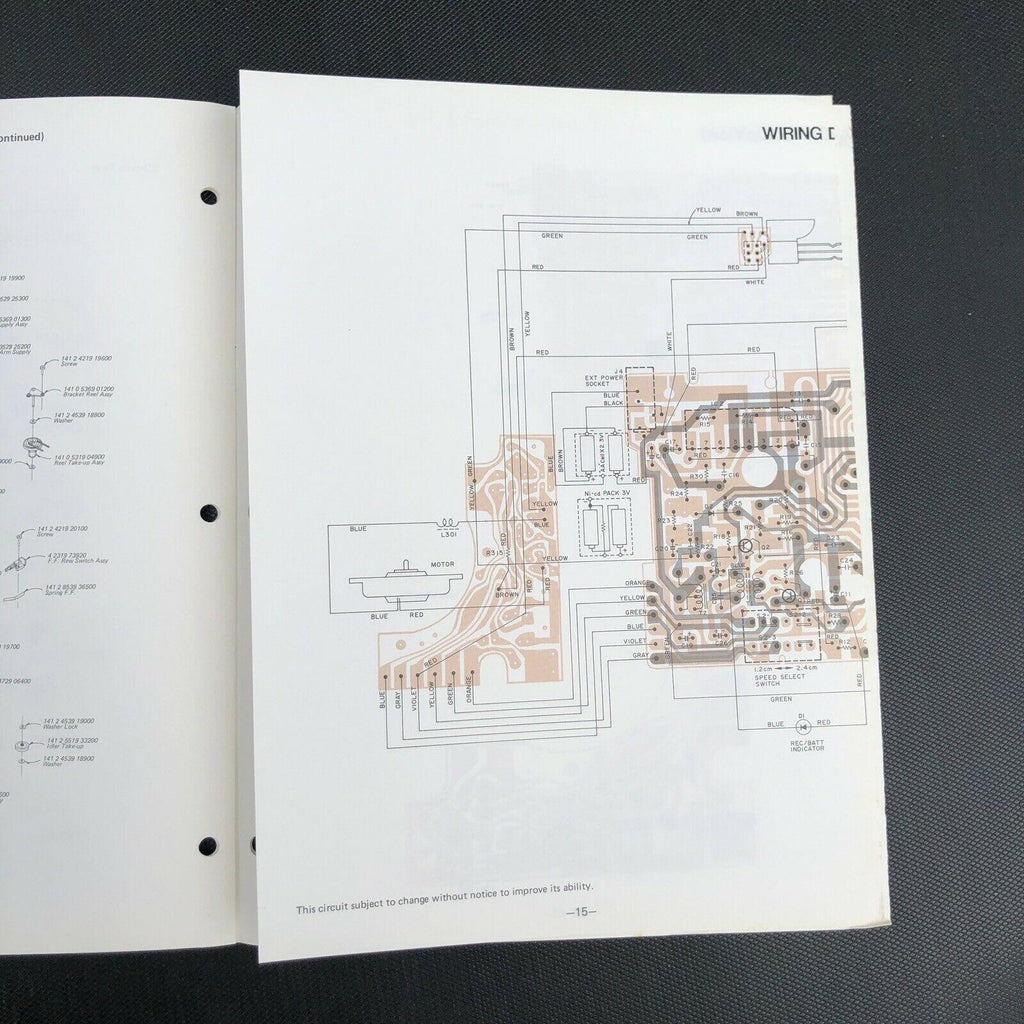 Sanyo M5800 Micro Cassette Recorder Service Manual