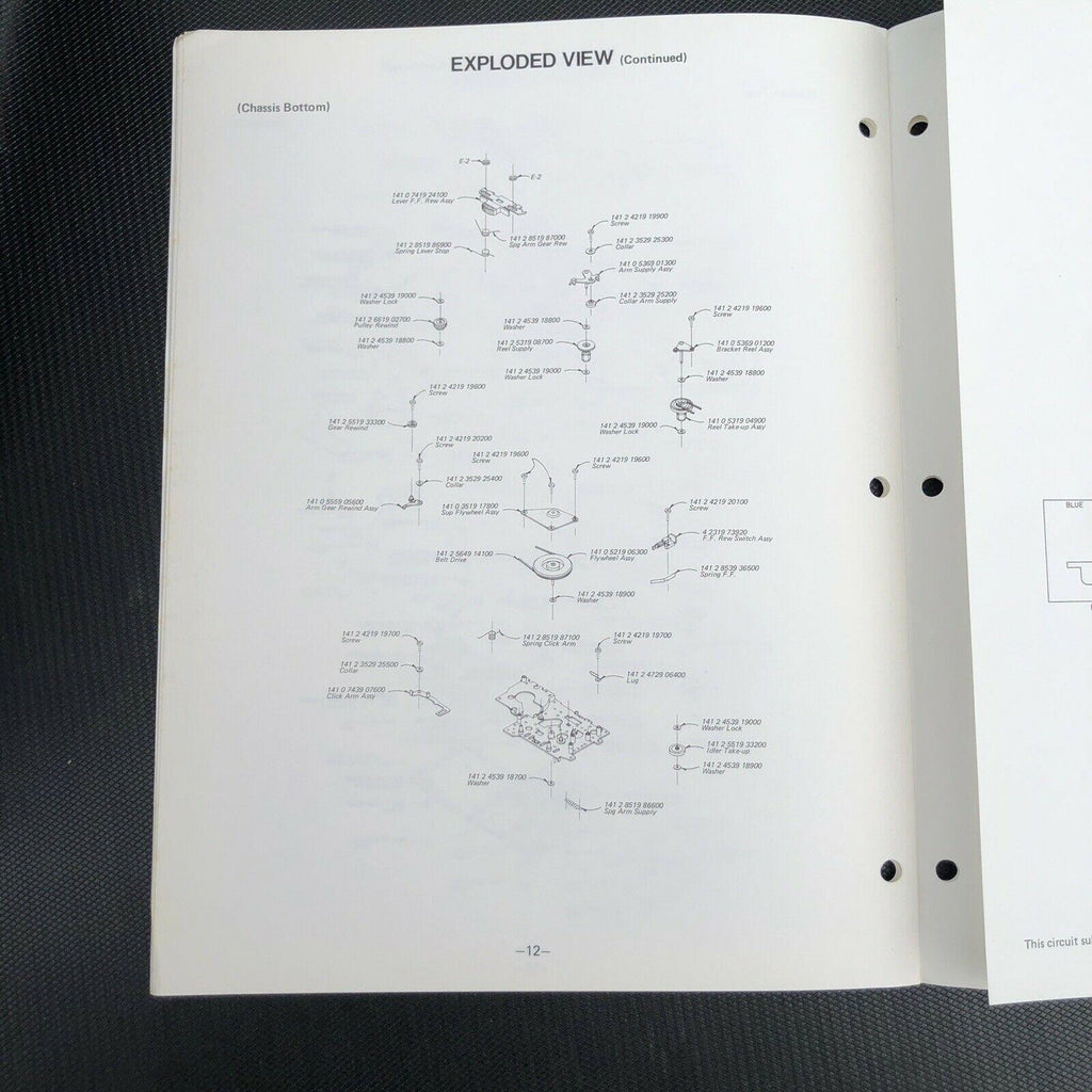 Sanyo M5800 Micro Cassette Recorder Service Manual