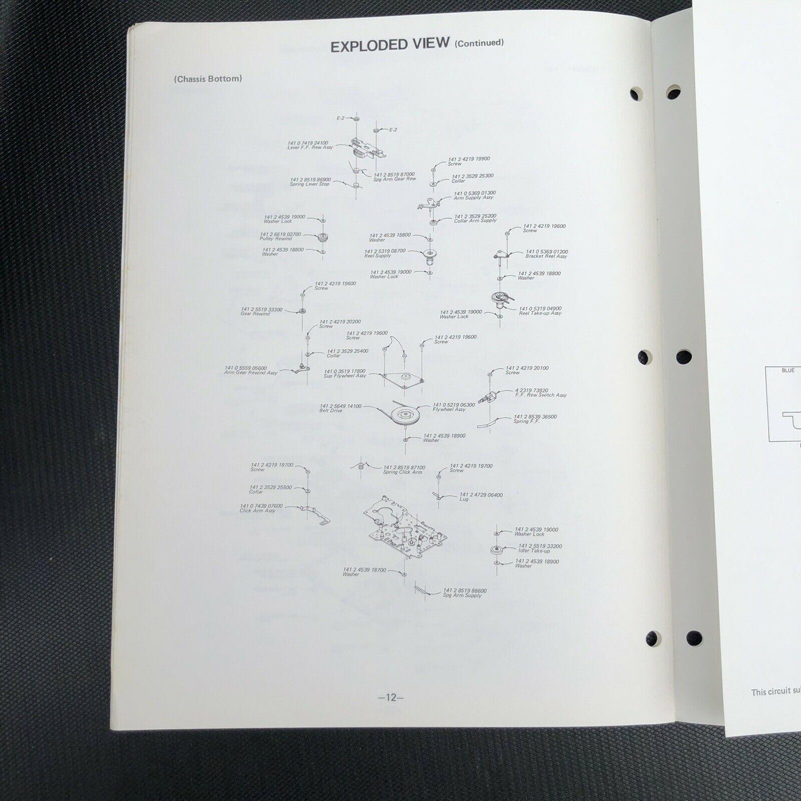 Sanyo M5800 Micro Cassette Recorder Service Manual