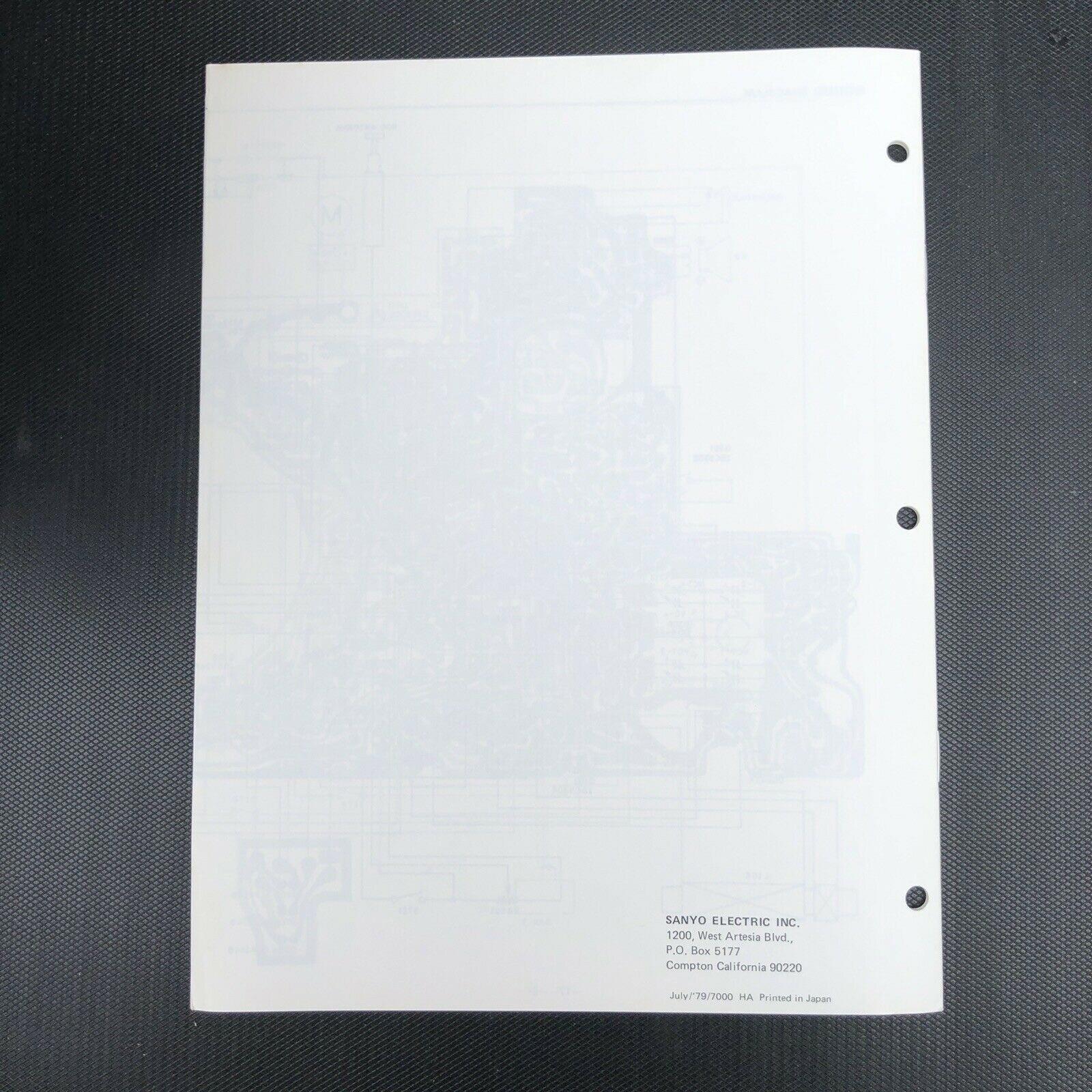 Sanyo M6000 Cassette Recorder Service Manual