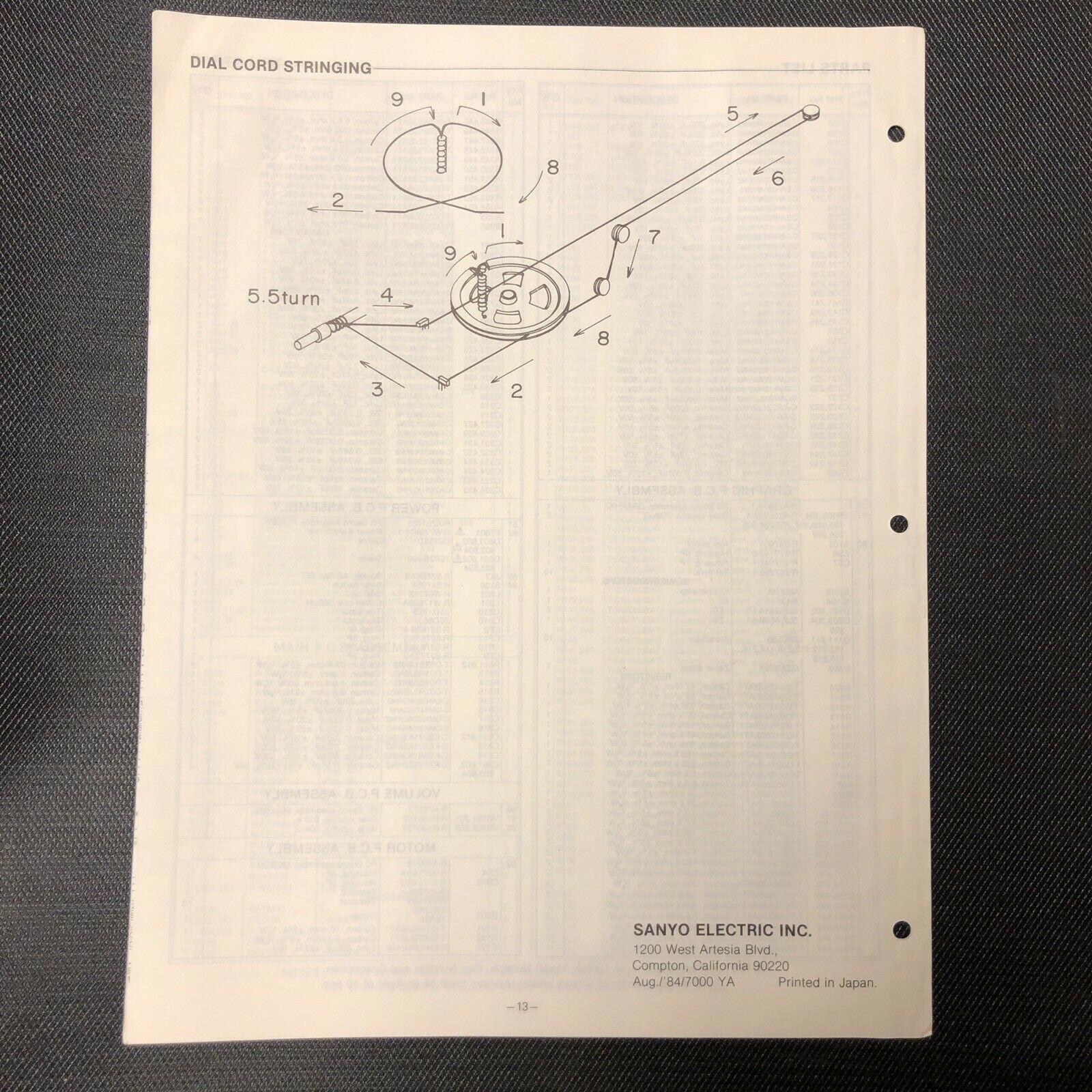 Sanyo M7775 M - 7775 service manual original repair book radio stereo tape radio